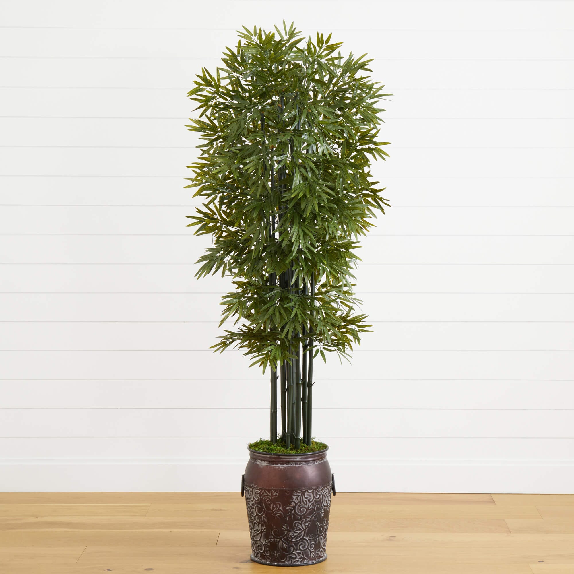 6’ Bamboo Artificial Tree with Black Trunks in Planter