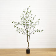 8' Minimalist Citrus Artificial Tree