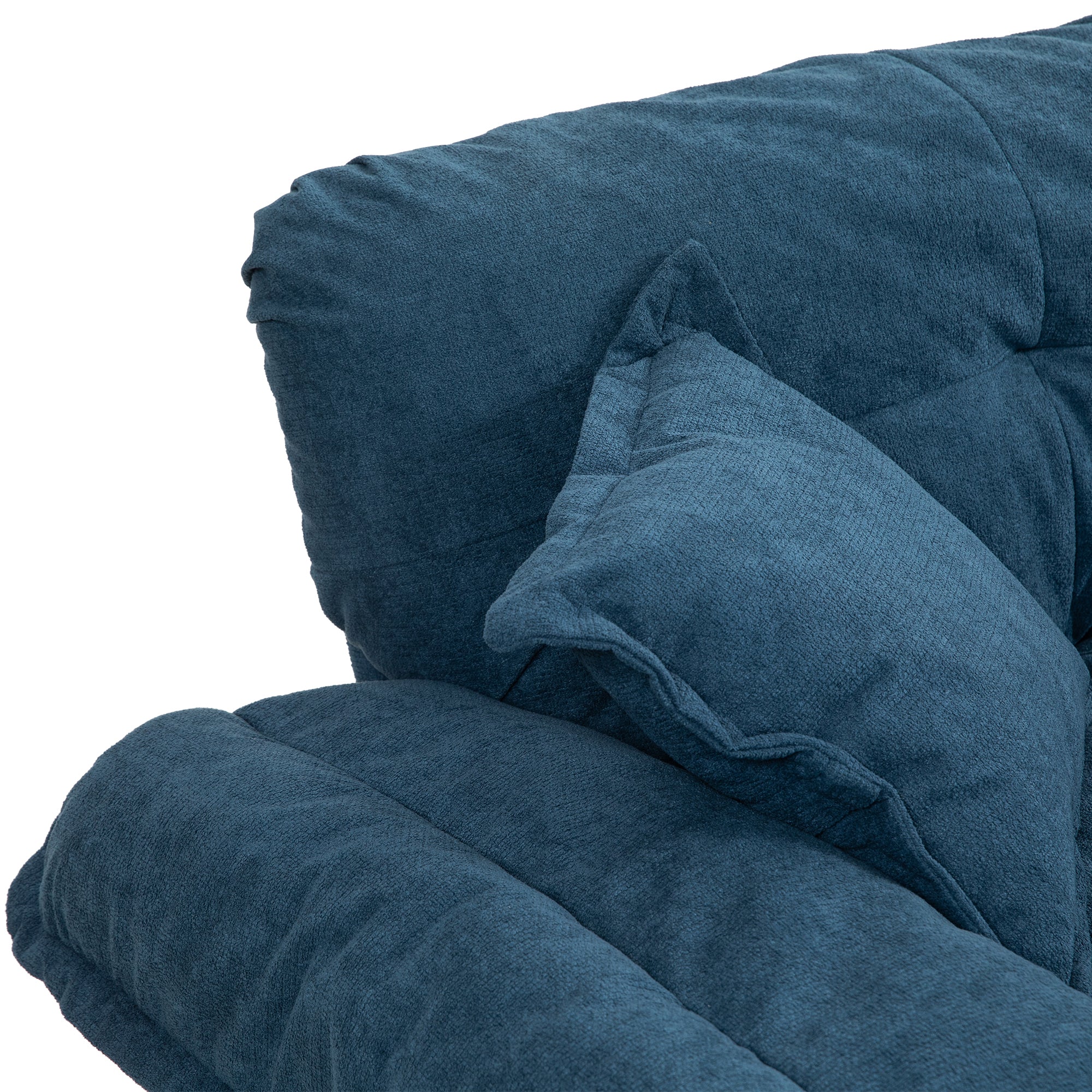 84' Chenille Sofa Small Sofa Loveseat Couch, Blue
