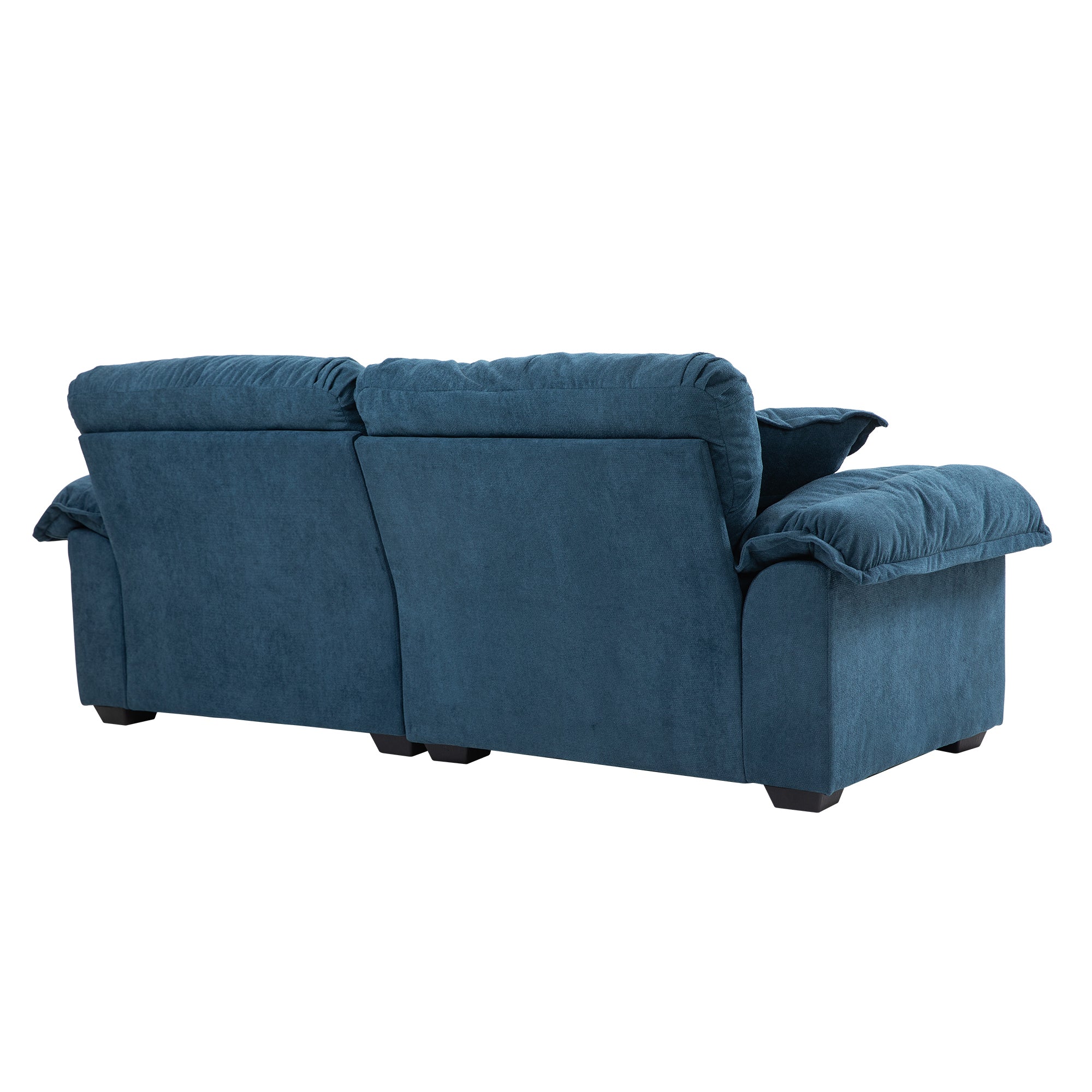 84' Chenille Sofa Small Sofa Loveseat Couch, Blue
