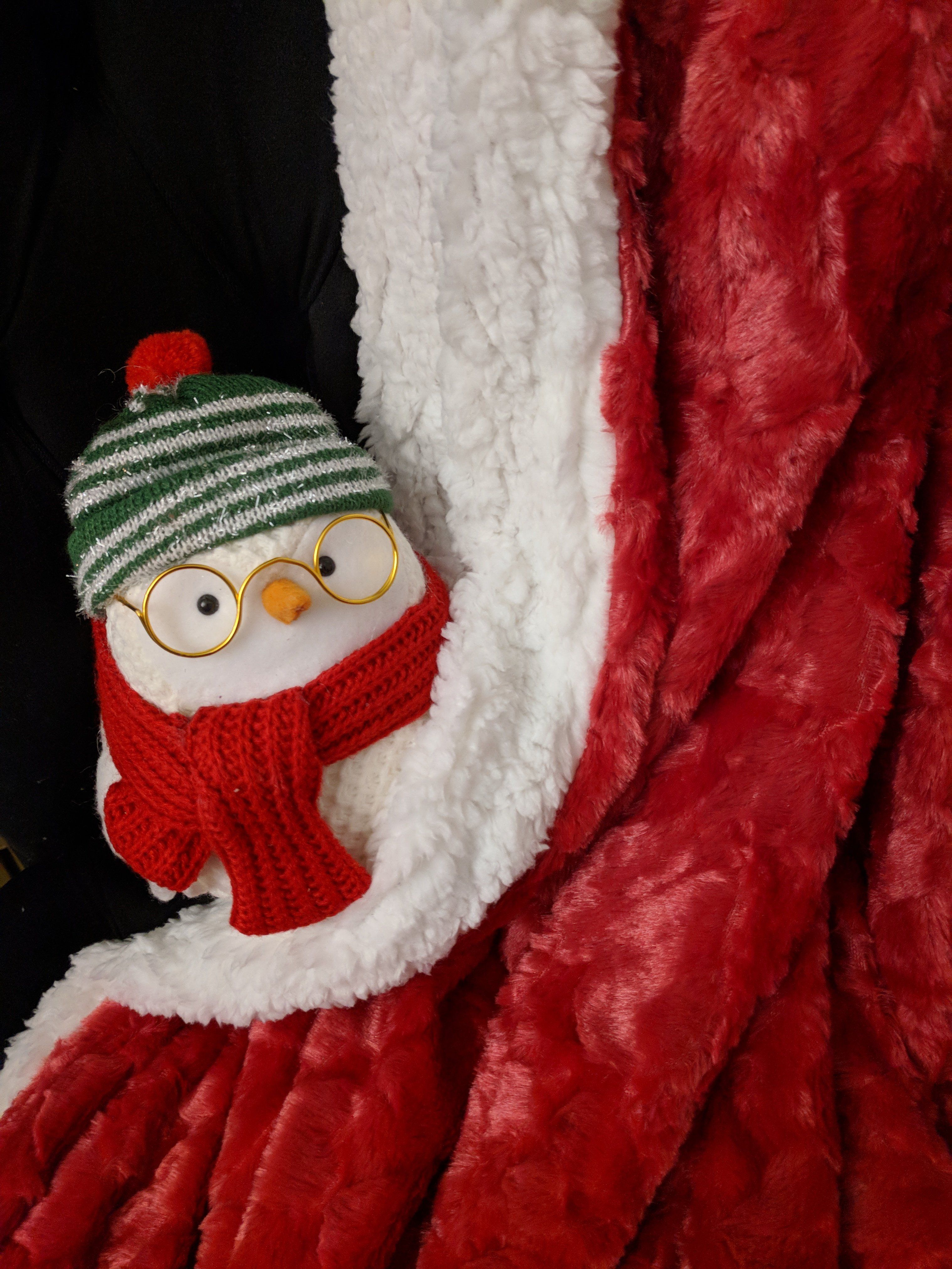 Romantic Red Lovely Hearts, Plush Faux Fur Throw Blanket