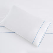 600 Thread Framed Sateen Embroidered Cotton Pillowcase Pair