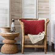 Cotton Bobbles Textured Throw Pillow