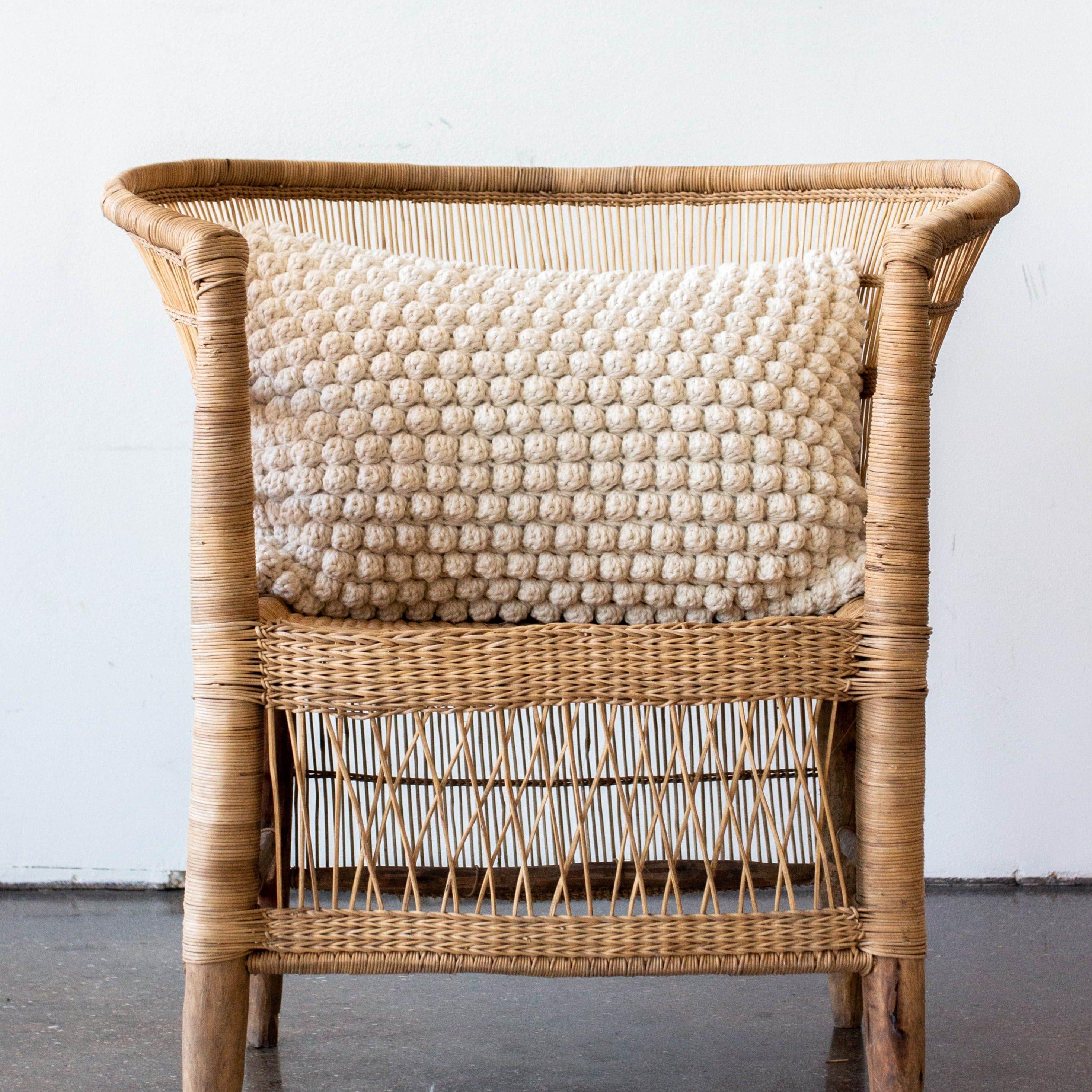 Cotton Bobbles Textured Throw Pillow