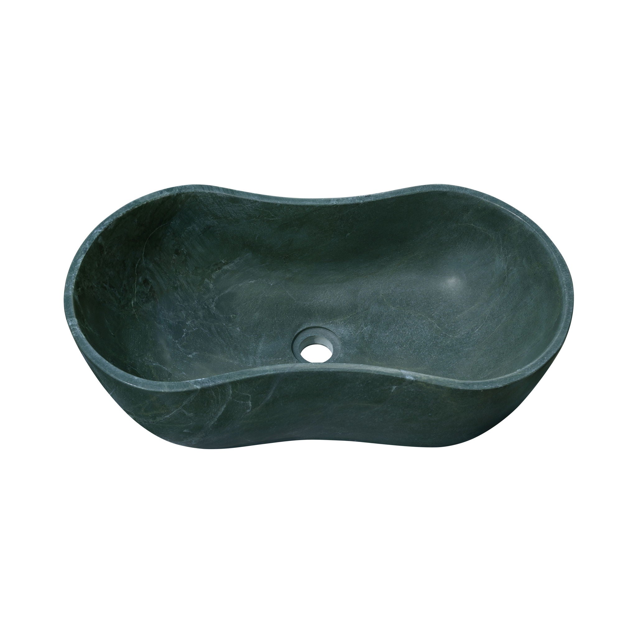 Bathroom Vessel Sink With Wavy Design by Couch