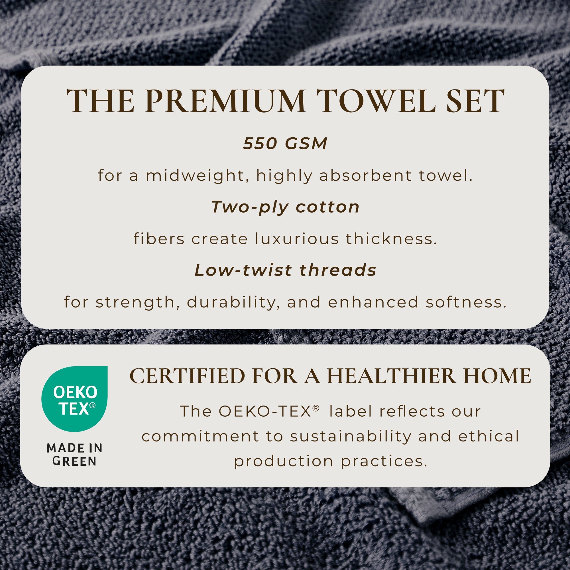 Cotton Textured Bath Towel Set - Acacia Collection