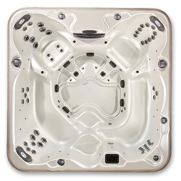 Arcadia Luxury Hot Tub – 7-Person Spa with Dual Captain’s Chairs & Open Footwell