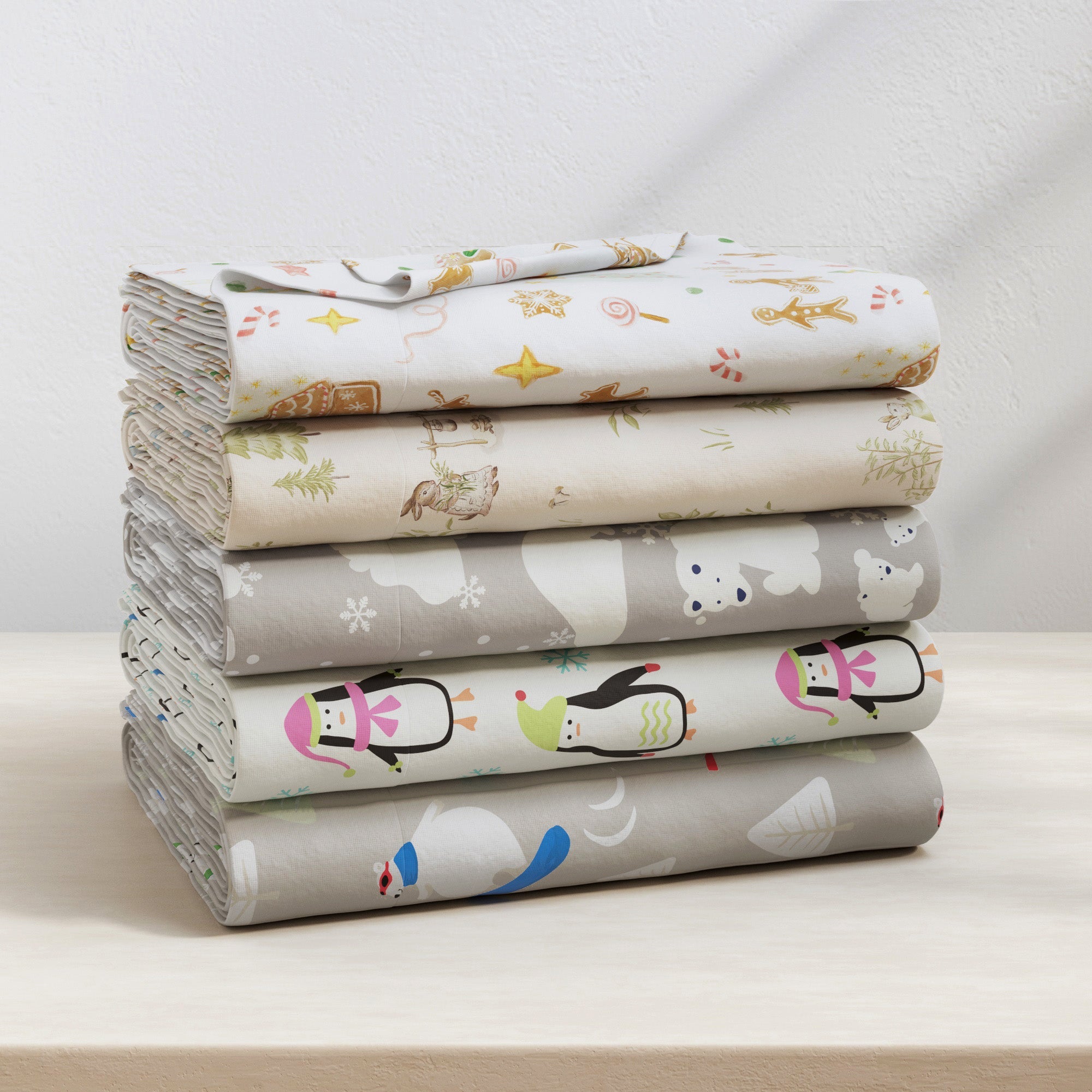 Turkish Cotton Flannel Sheet Set - Kids' Christmas Collection