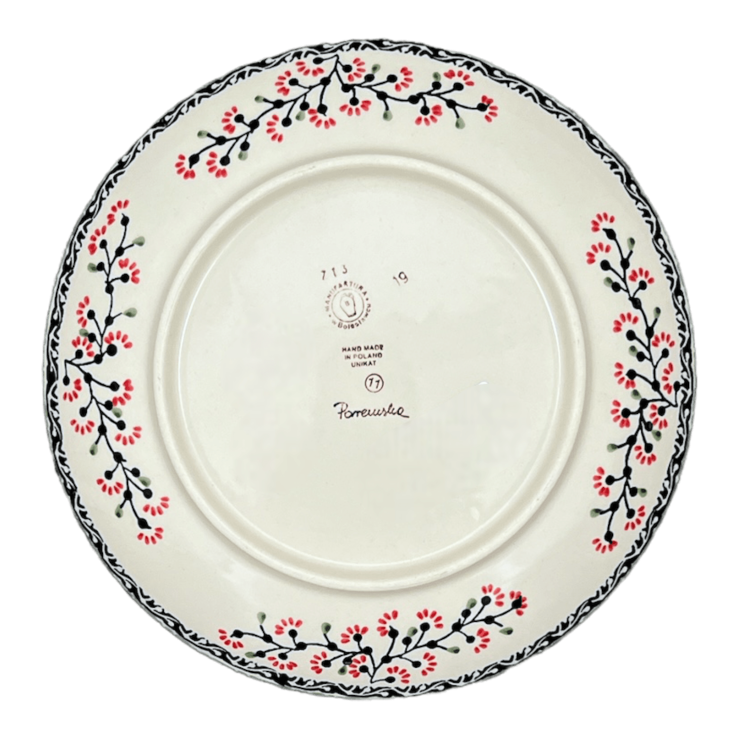 Plate, Round, Dinner, 10" in "Cherry Blossoms" by Manufaktura | T132S-DPGJ by The Polish Pottery Outlet