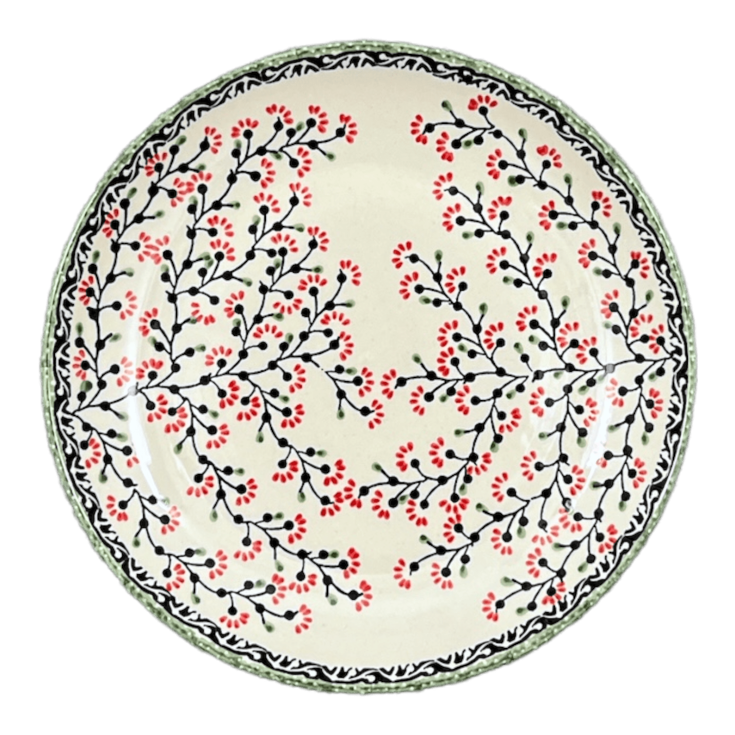 Plate, Round, Dinner, 10" in "Cherry Blossoms" by Manufaktura | T132S-DPGJ by The Polish Pottery Outlet