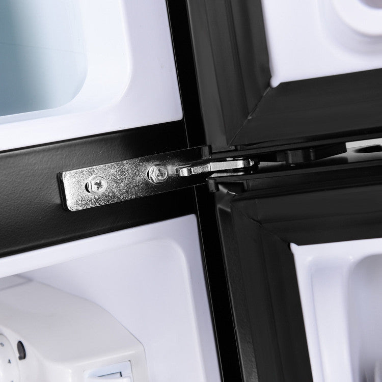 3.2 cu. ft Mini Fridge Black, with Freezer & Reversible Door