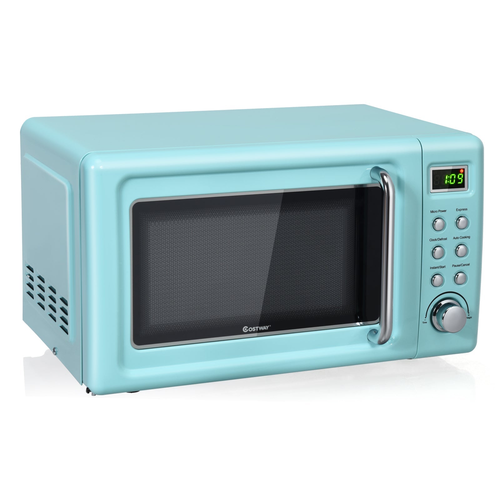 700W Retro Countertop Microwave Oven - Green