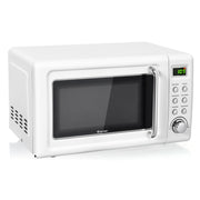 700W Retro Countertop Microwave Oven - White