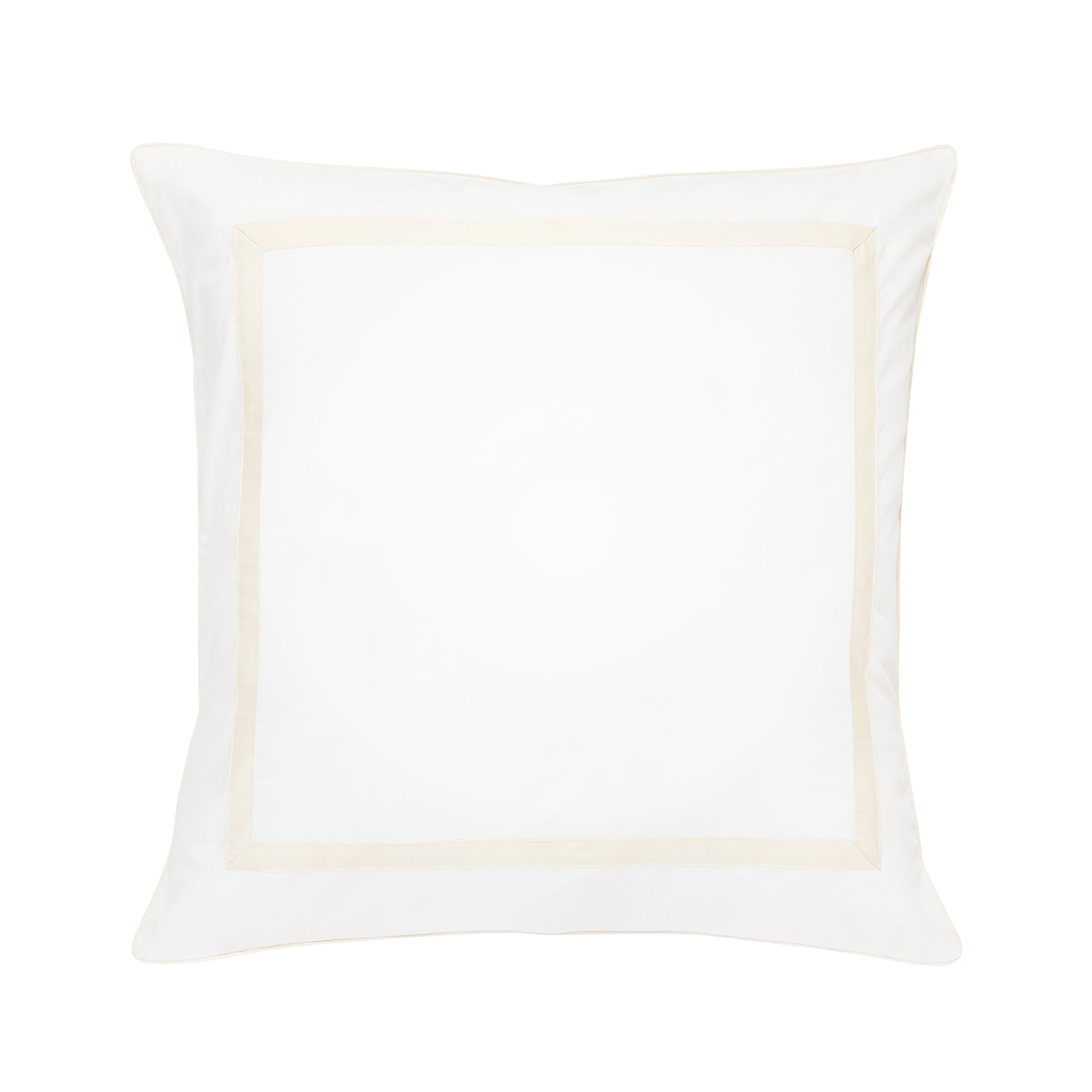 Classic Double Border Percale Cotton Euro Sham Pair