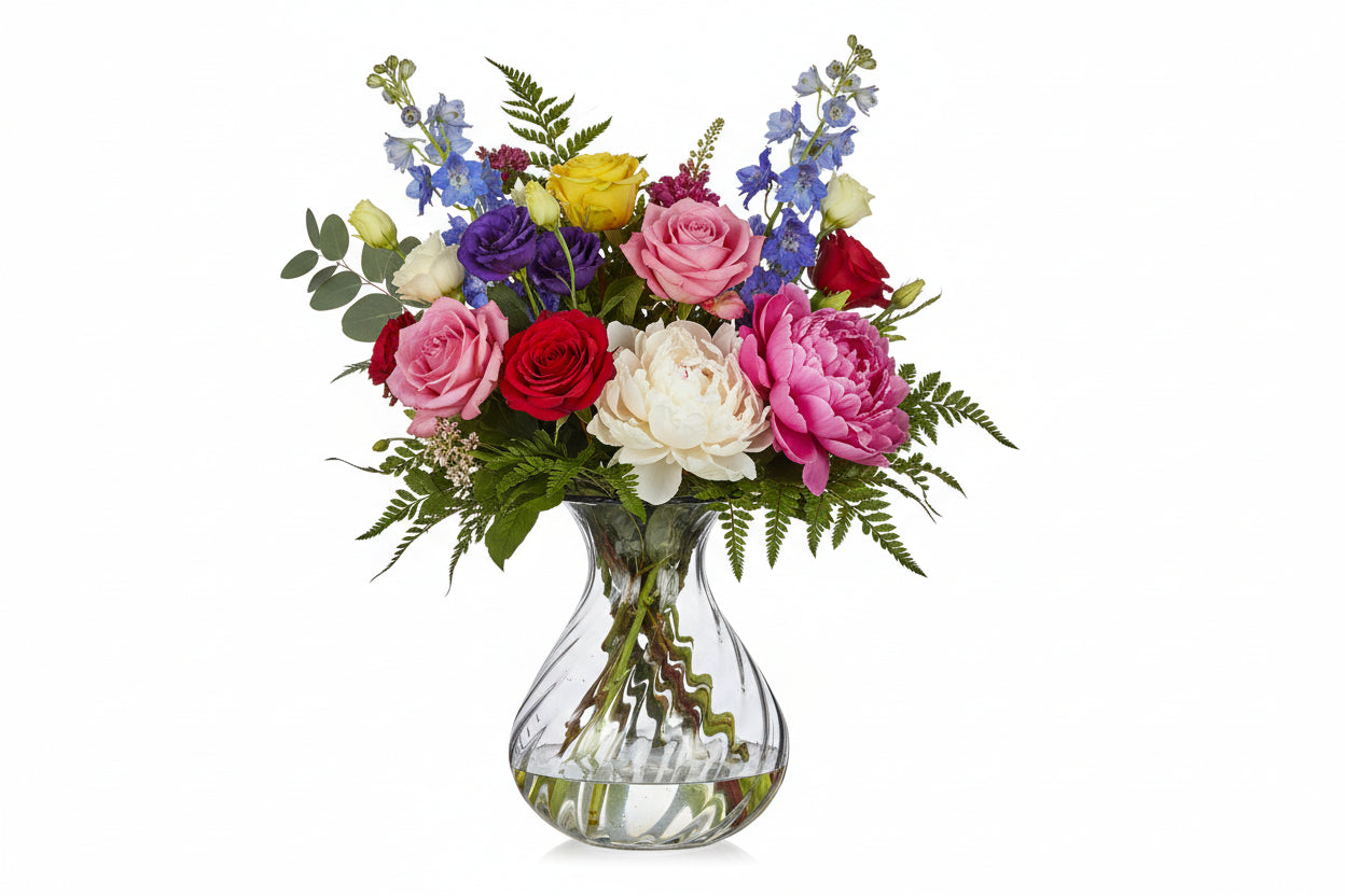 Wavy Glass Vase, 2 Style Options