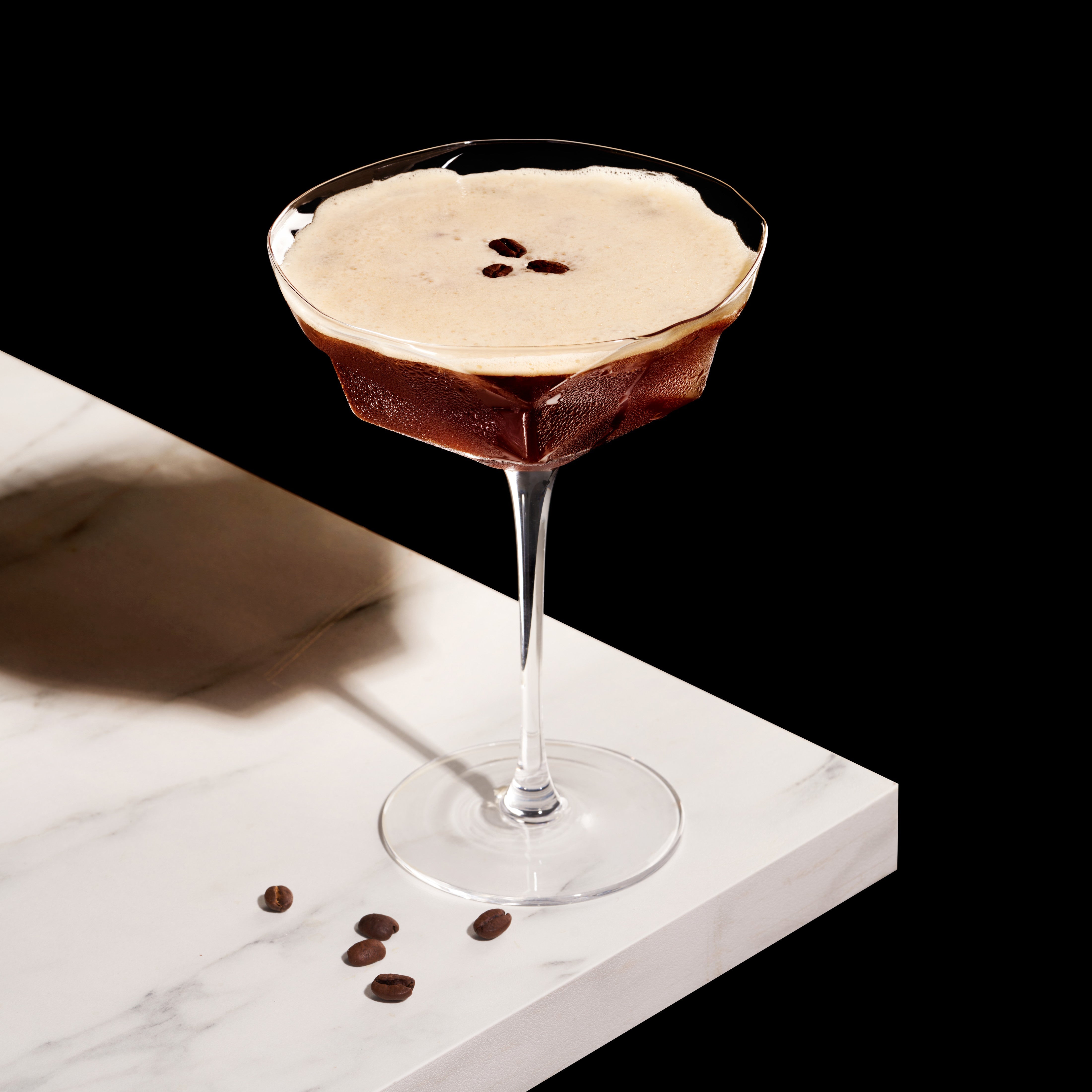 Seneca Faceted Crystal Martini Glasses Set of 2