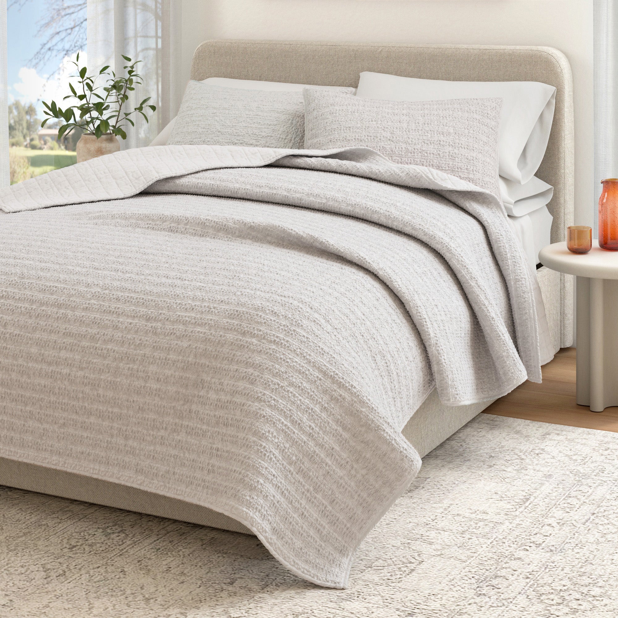 100% Cotton Honeycomb Quilt Set - Genevieve Collection