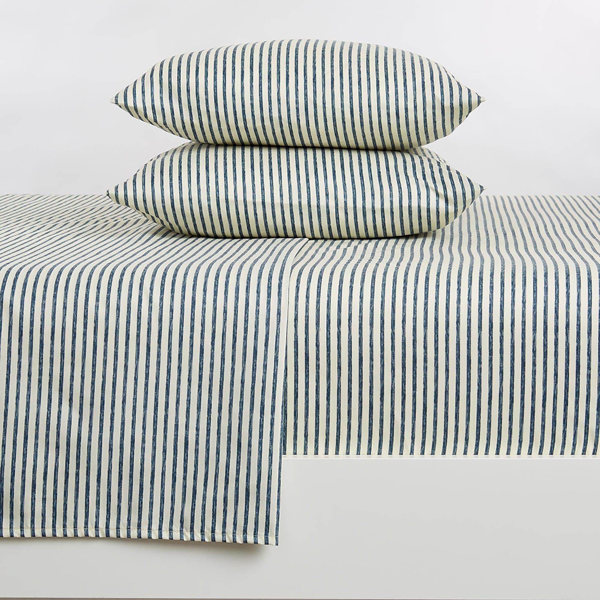 Striped Microfiber Sheet Set - Evette Collection