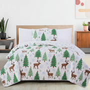 3-Piece Holiday Quilt - Holly Collection
