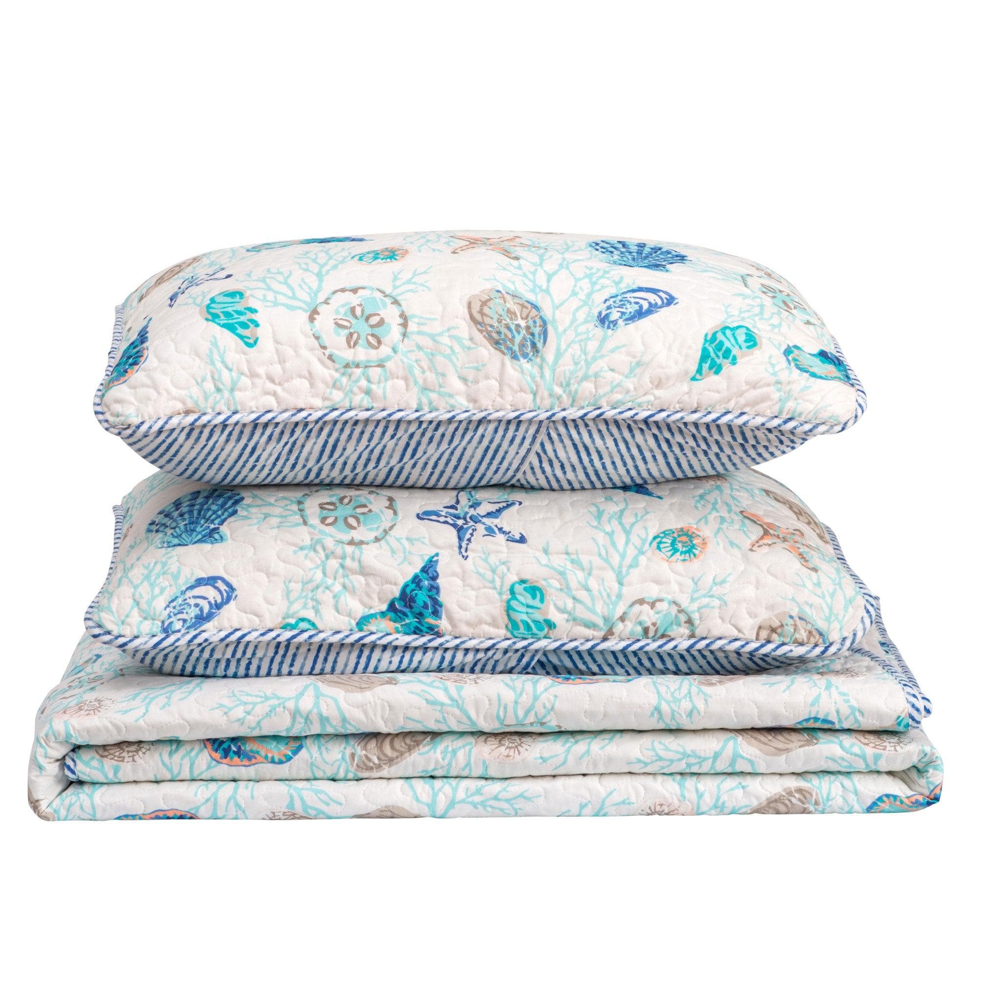 3-Piece Coastal Quilt Set - Bali Collection
