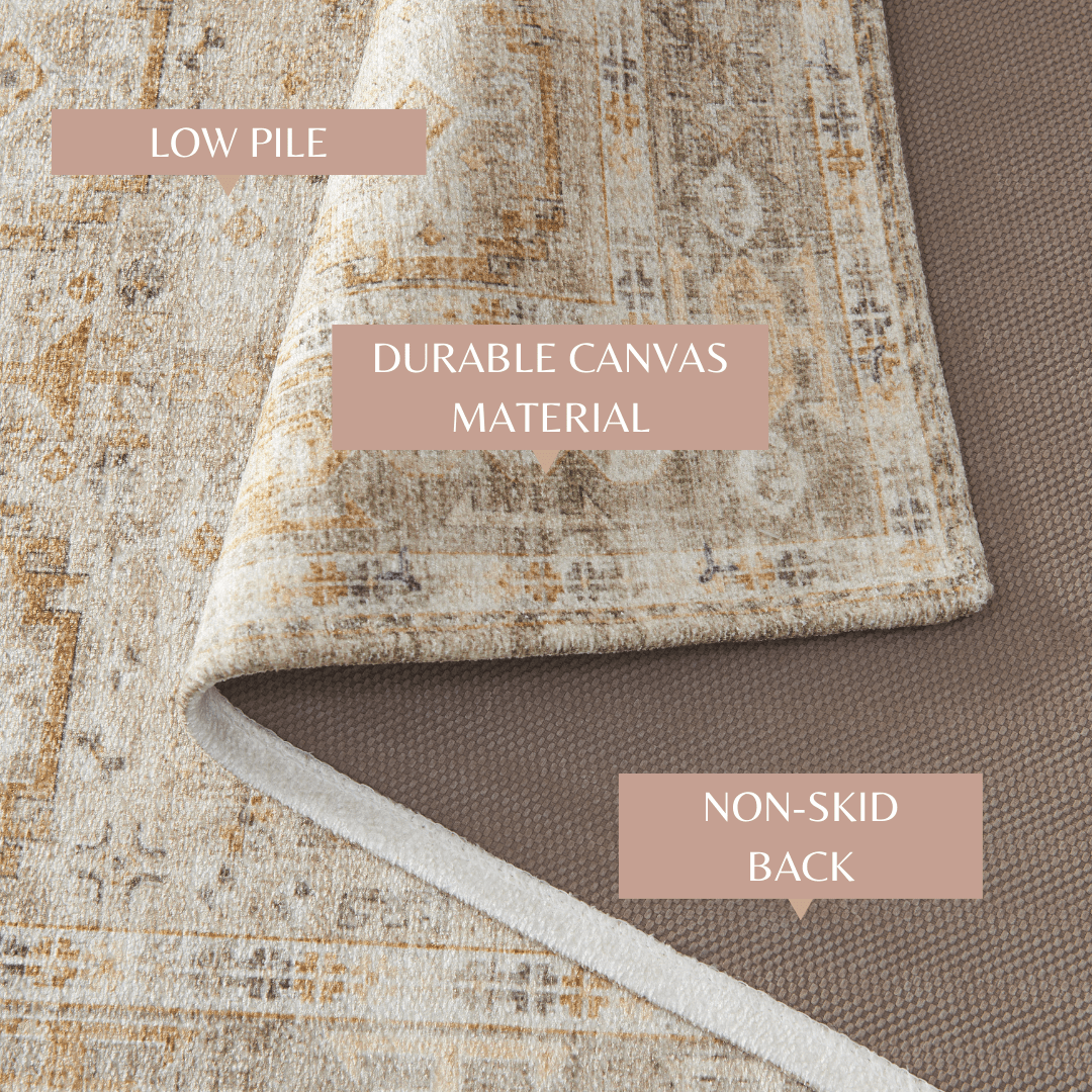 Medallion Machine Washable Accent Runner 2'4" x 7' - Nava Collection