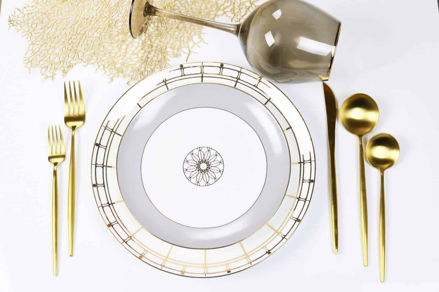Gold Izmir Dinner Plate - Set of 4
