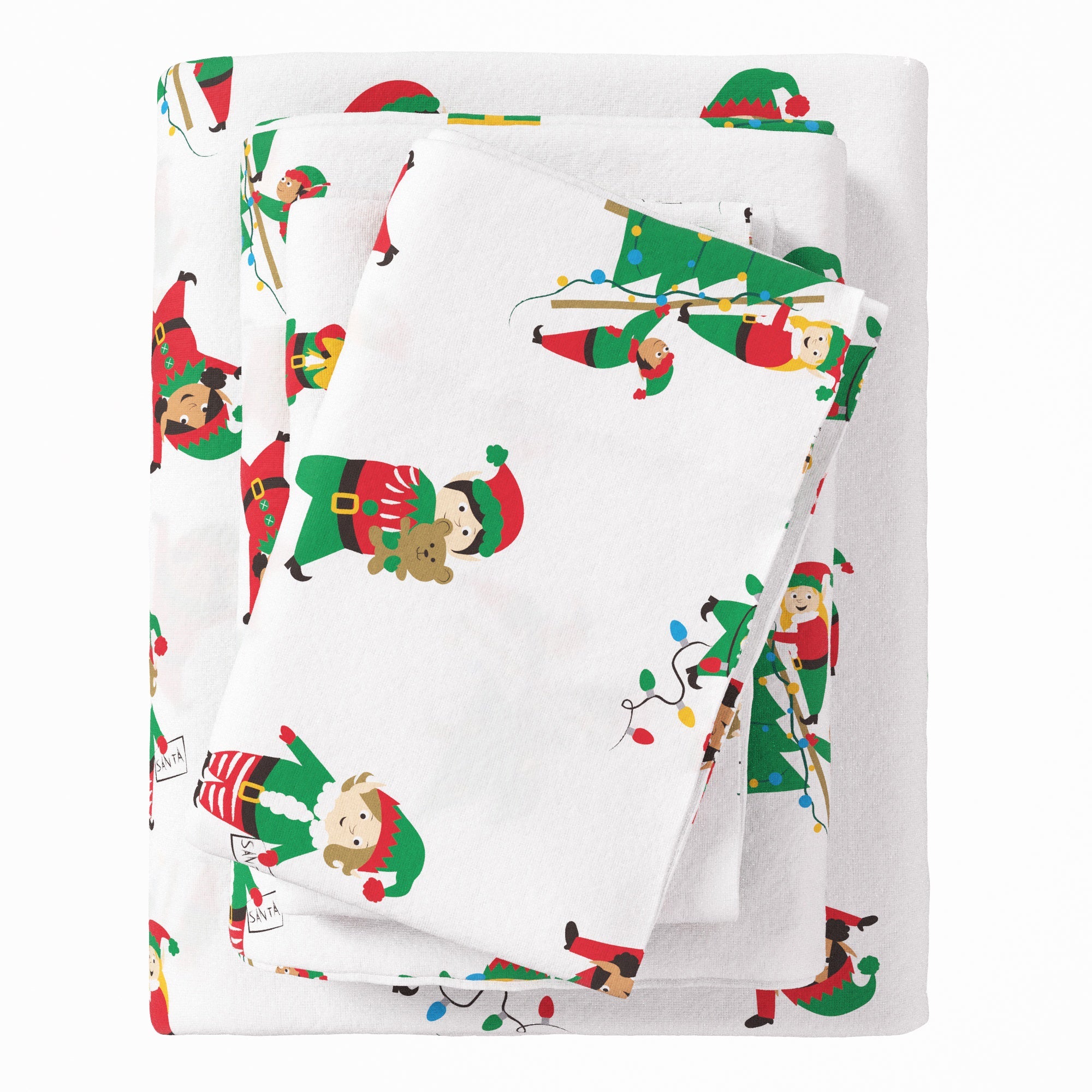 4-Piece Turkish Cotton Christmas Flannel Sheet - Whittaker Collection