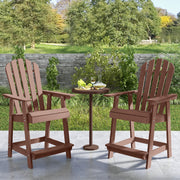Patio Chair with Armrest and Footrest - Coffee