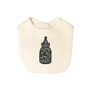 Finn + Emma graphic bib | house white