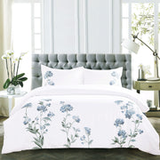 Hydrangea Embroidered Duvet Cover Set