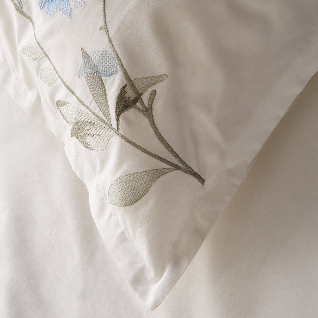 Hydrangea Embroidered Duvet Cover Set