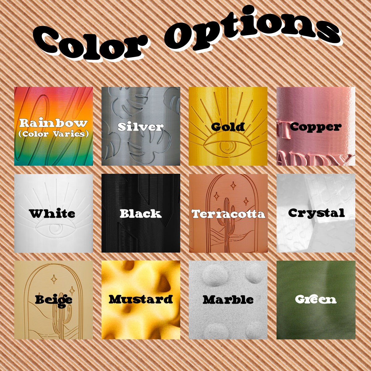 Half Mid-Century Ribbed Planter with Drainage and Saucer