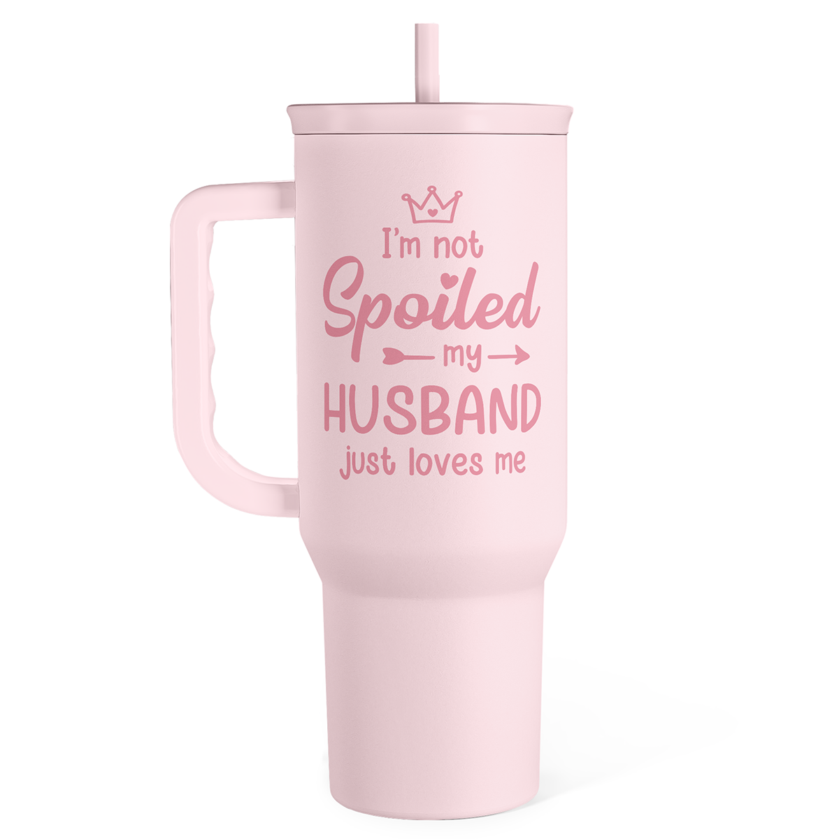 Valentine's Day Travel Tumbler for Wife - 40oz, Pink