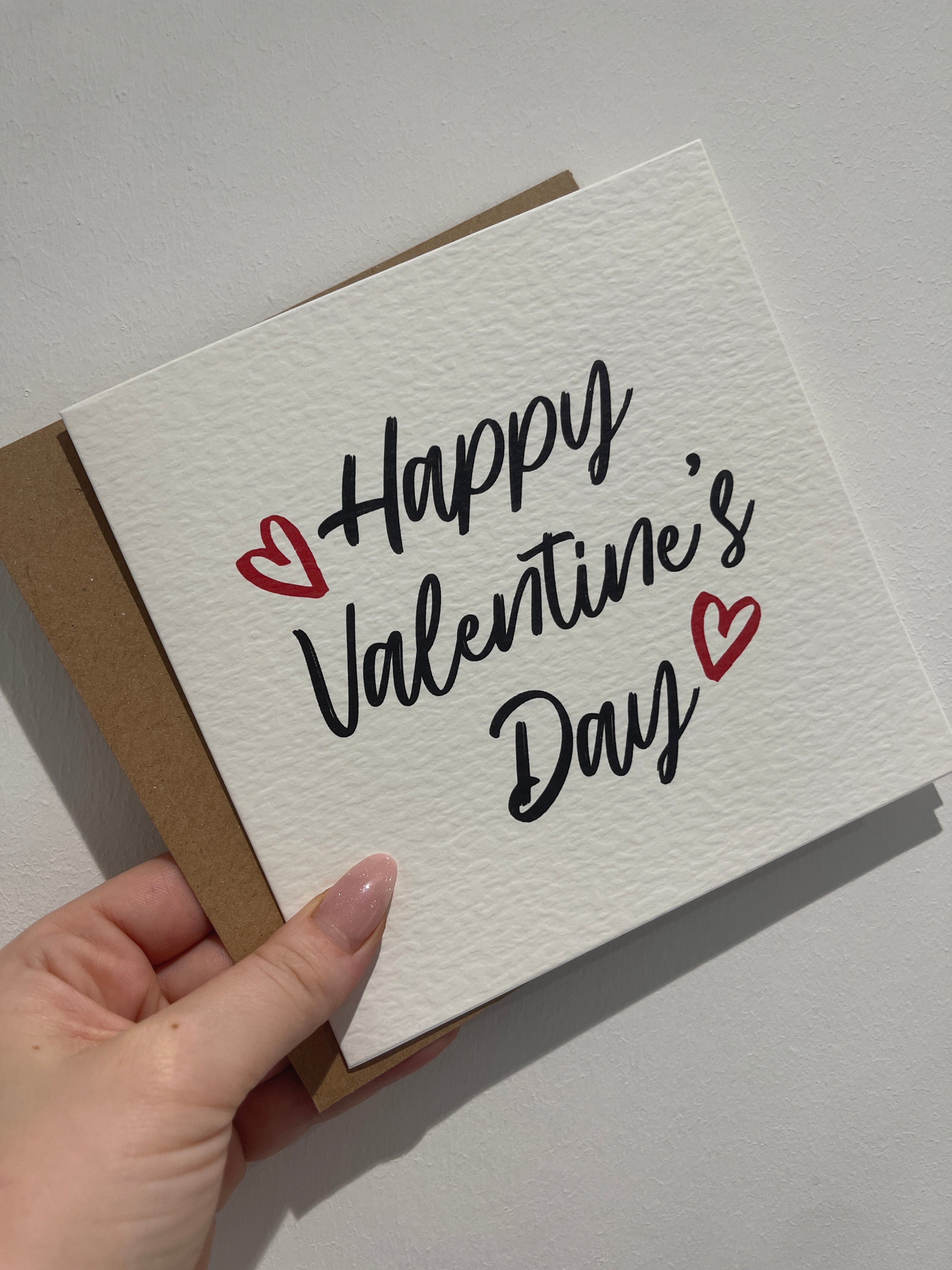 Valentines Day, Hammered Card & Envelope