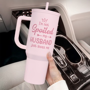 Valentine's Day Travel Tumbler for Wife - 40oz, Pink