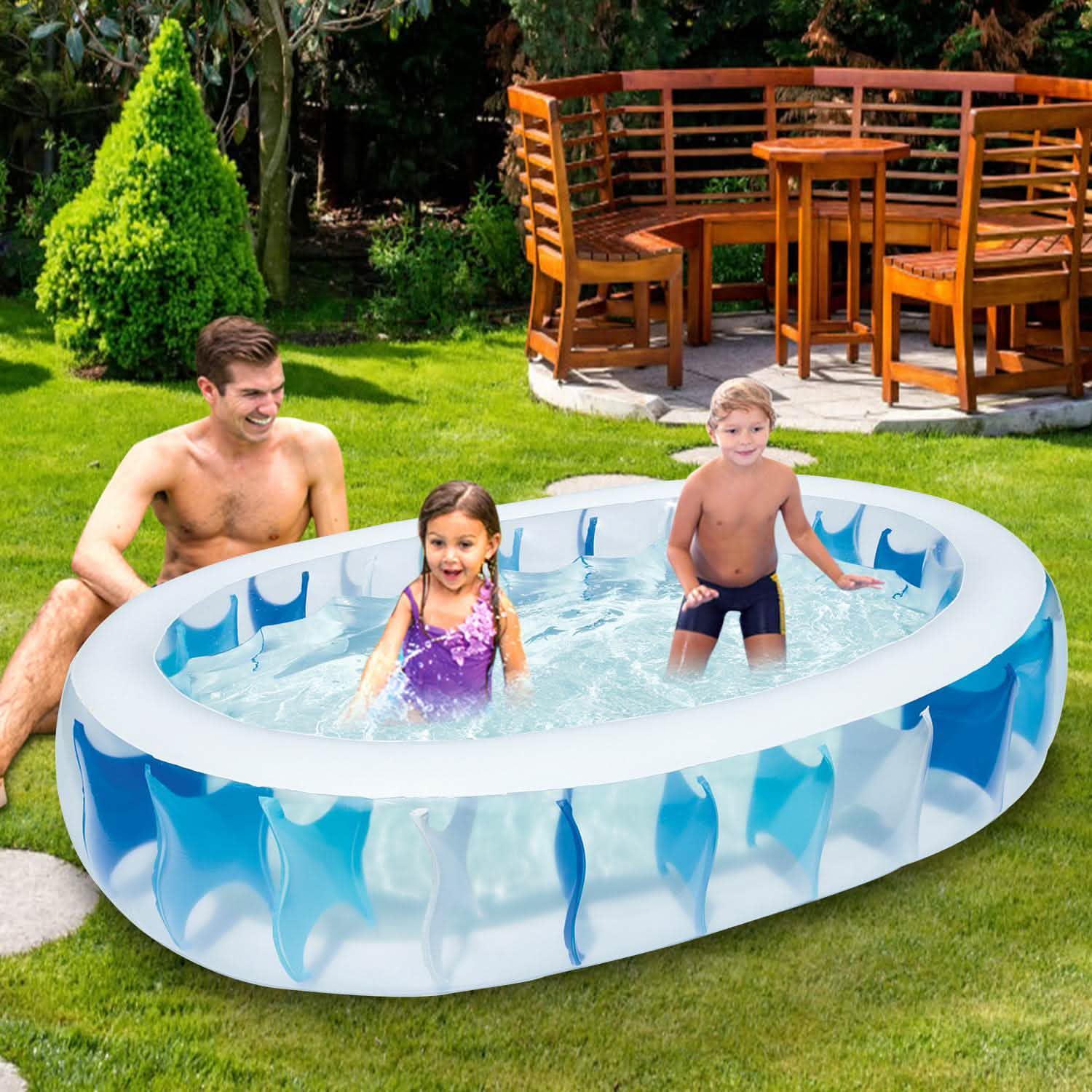 Inflatable Swimming Pool - 90x60x20"