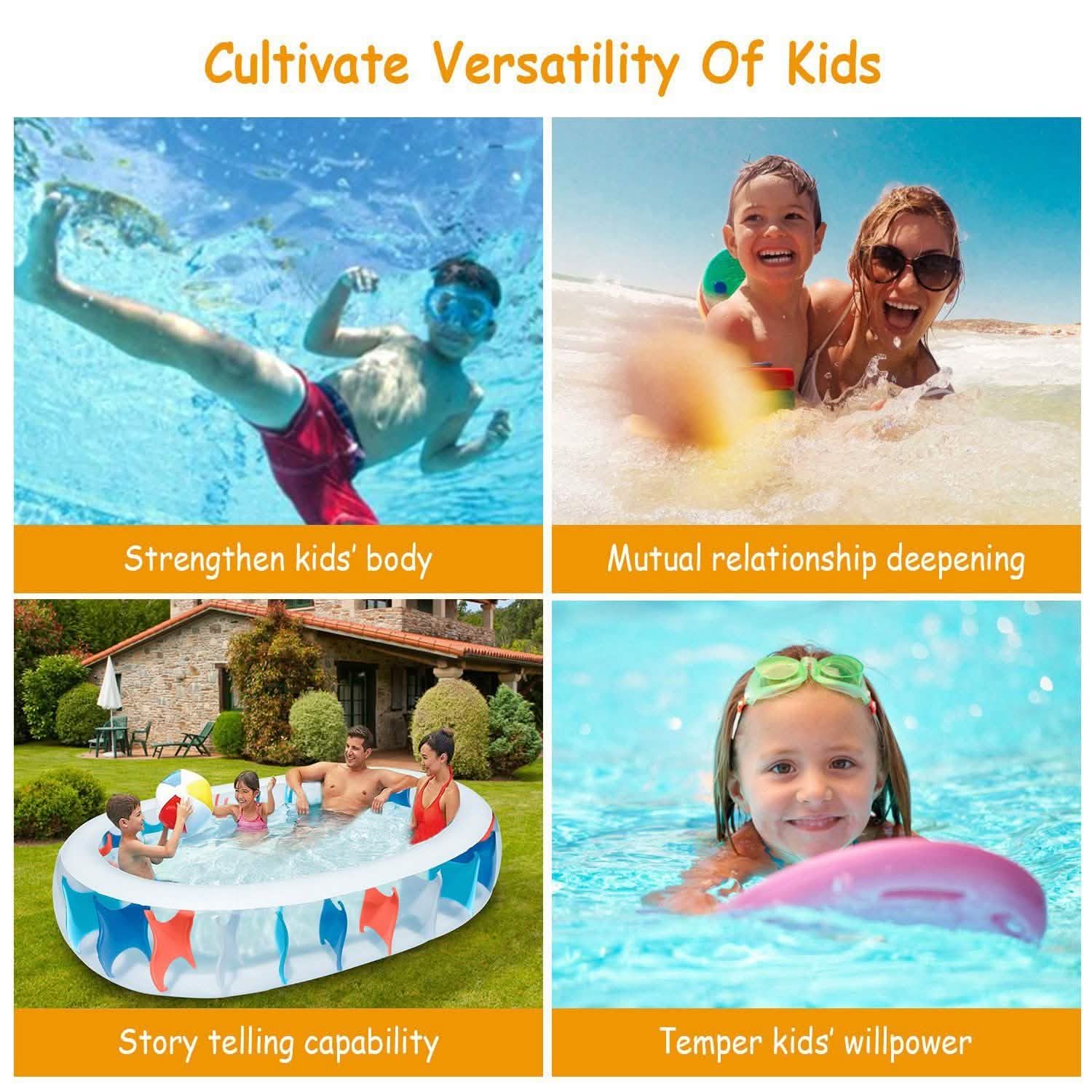 Inflatable Swimming Pool - 90x60x20"