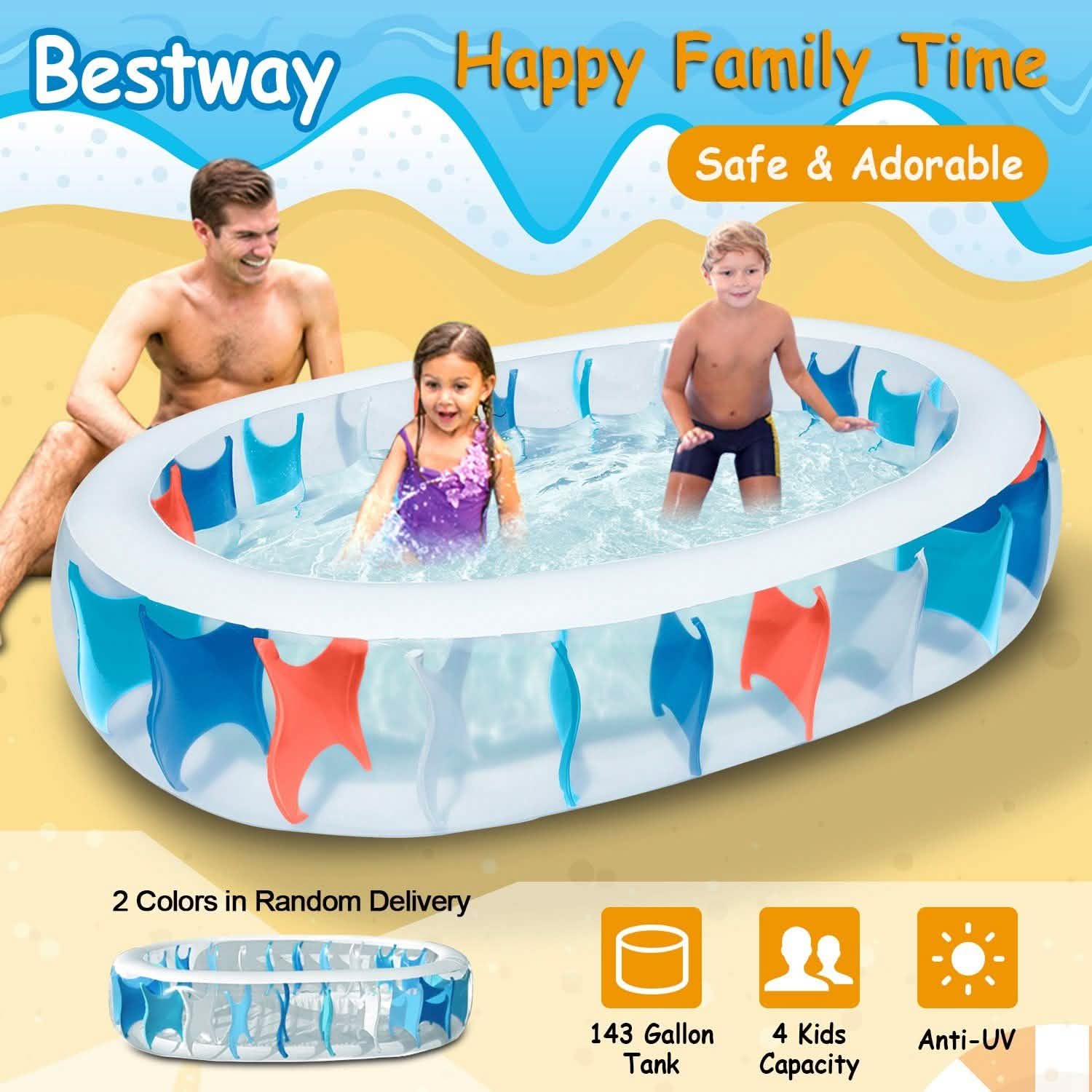 Inflatable Swimming Pool - 90x60x20"