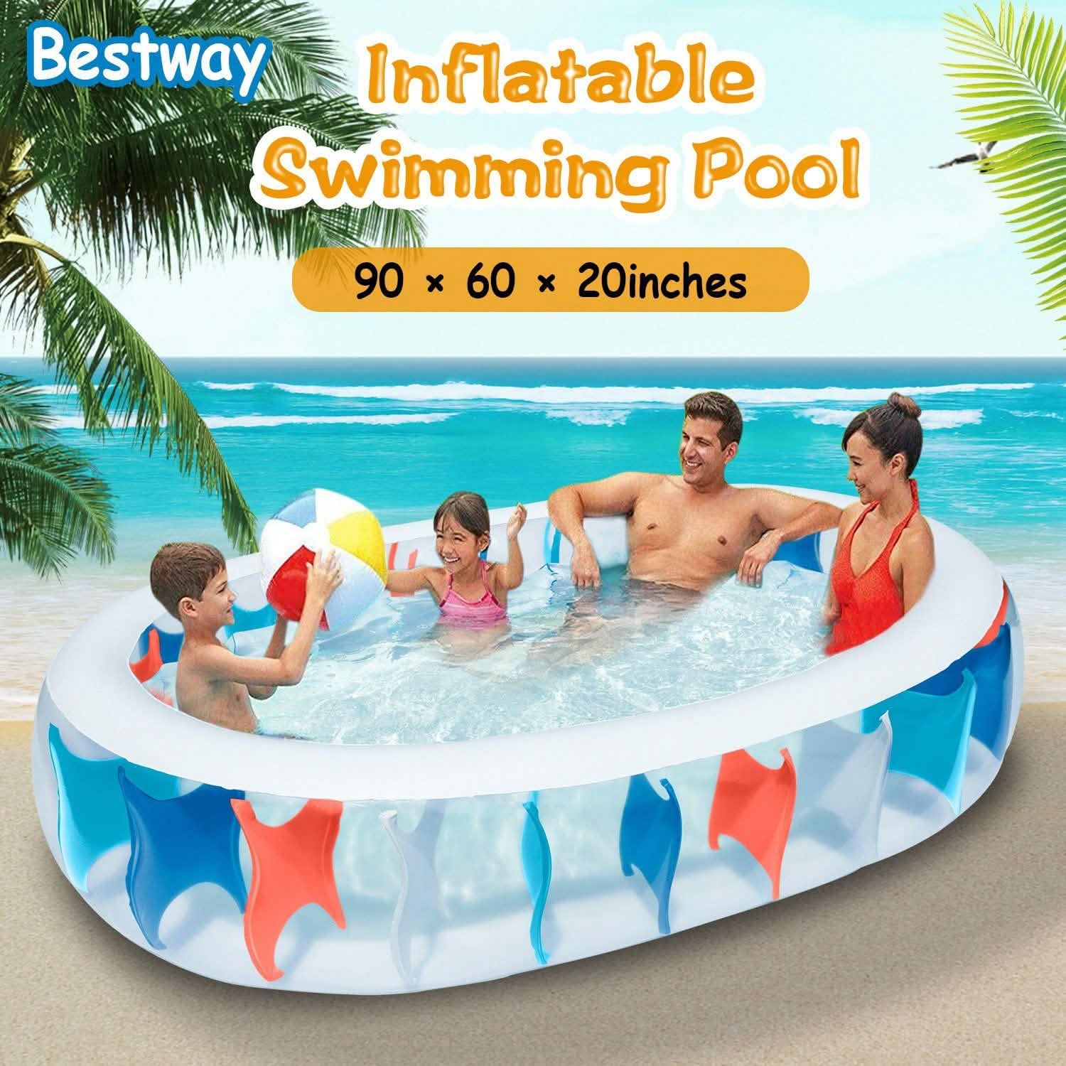 Inflatable Swimming Pool - 90x60x20"