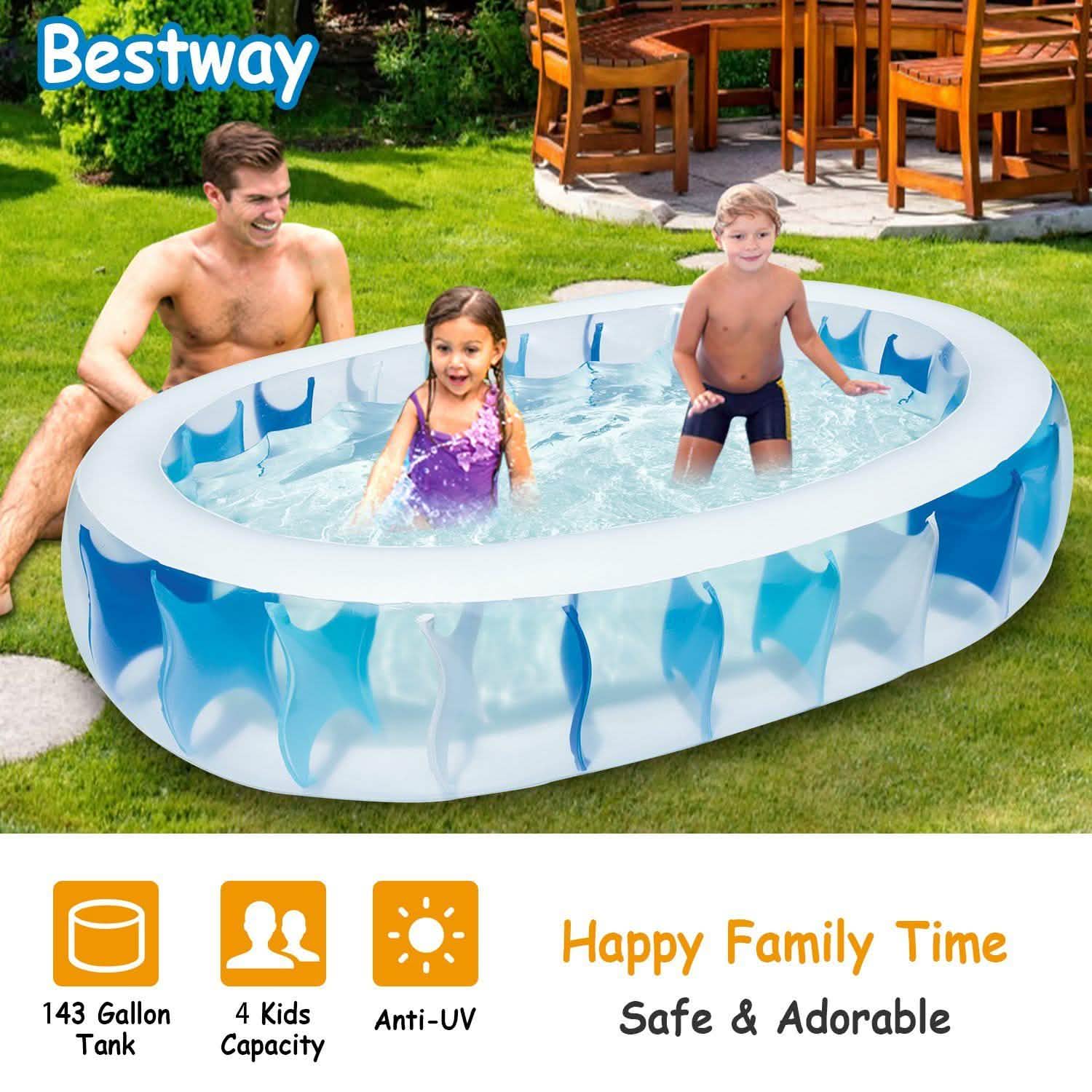 Inflatable Swimming Pool - 90x60x20"