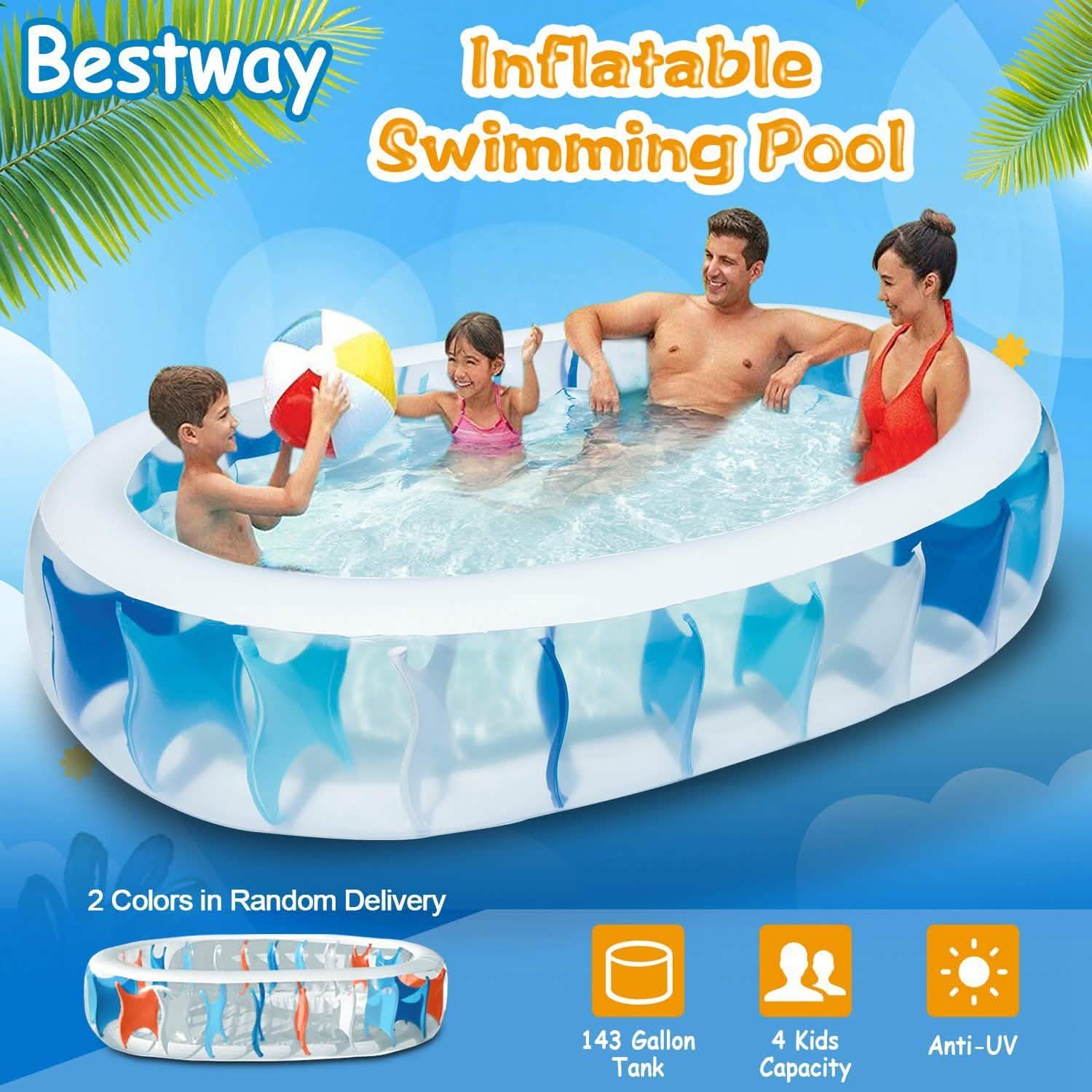 Inflatable Swimming Pool - 90x60x20"