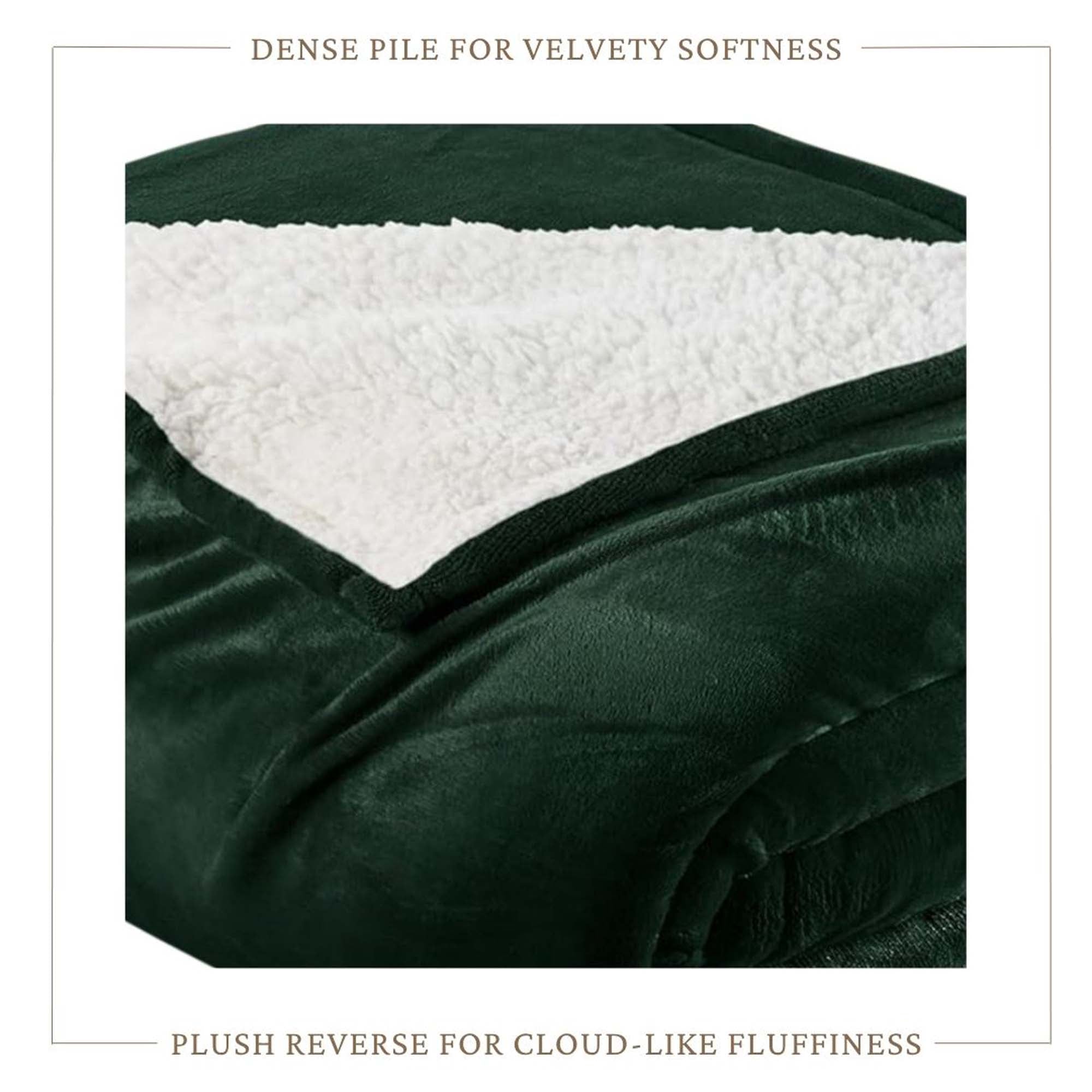Velvet Plush Sherpa Bed Blanket - Sherpa Fleece Collection