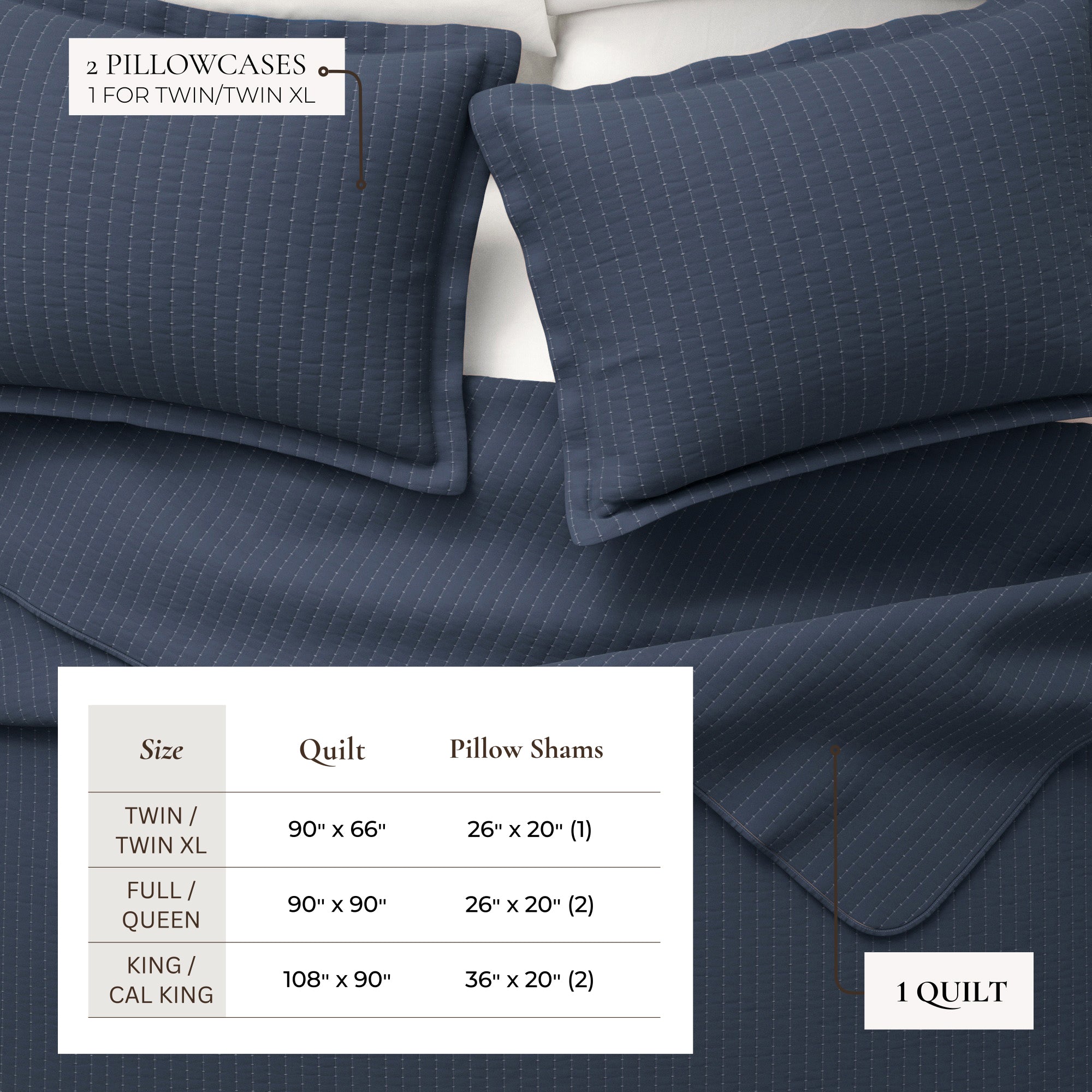3-Piece Solid Quilt - Alicia Collection