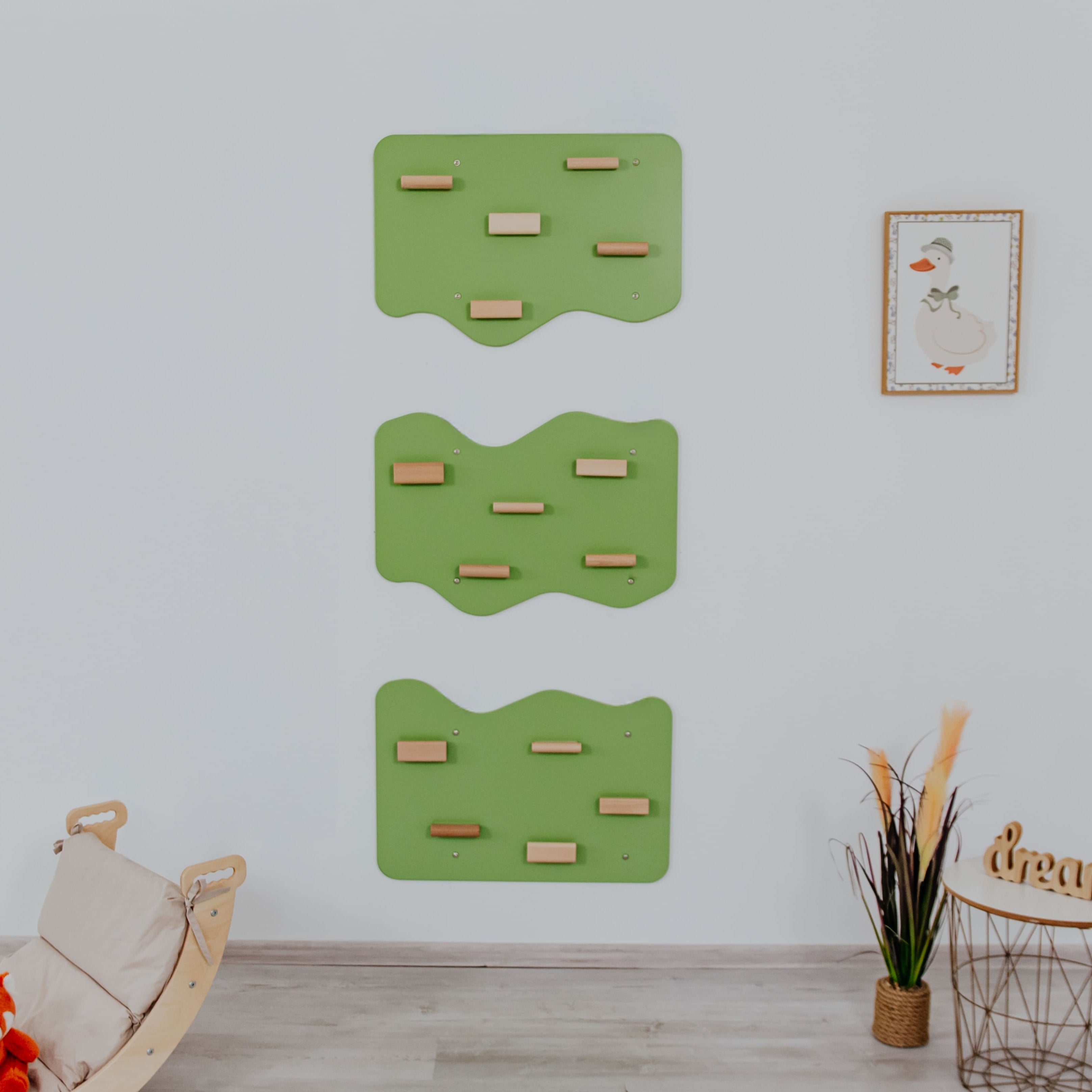 Indoor Rock Wall with Cloud-Shaped Panels for Kids 3-10