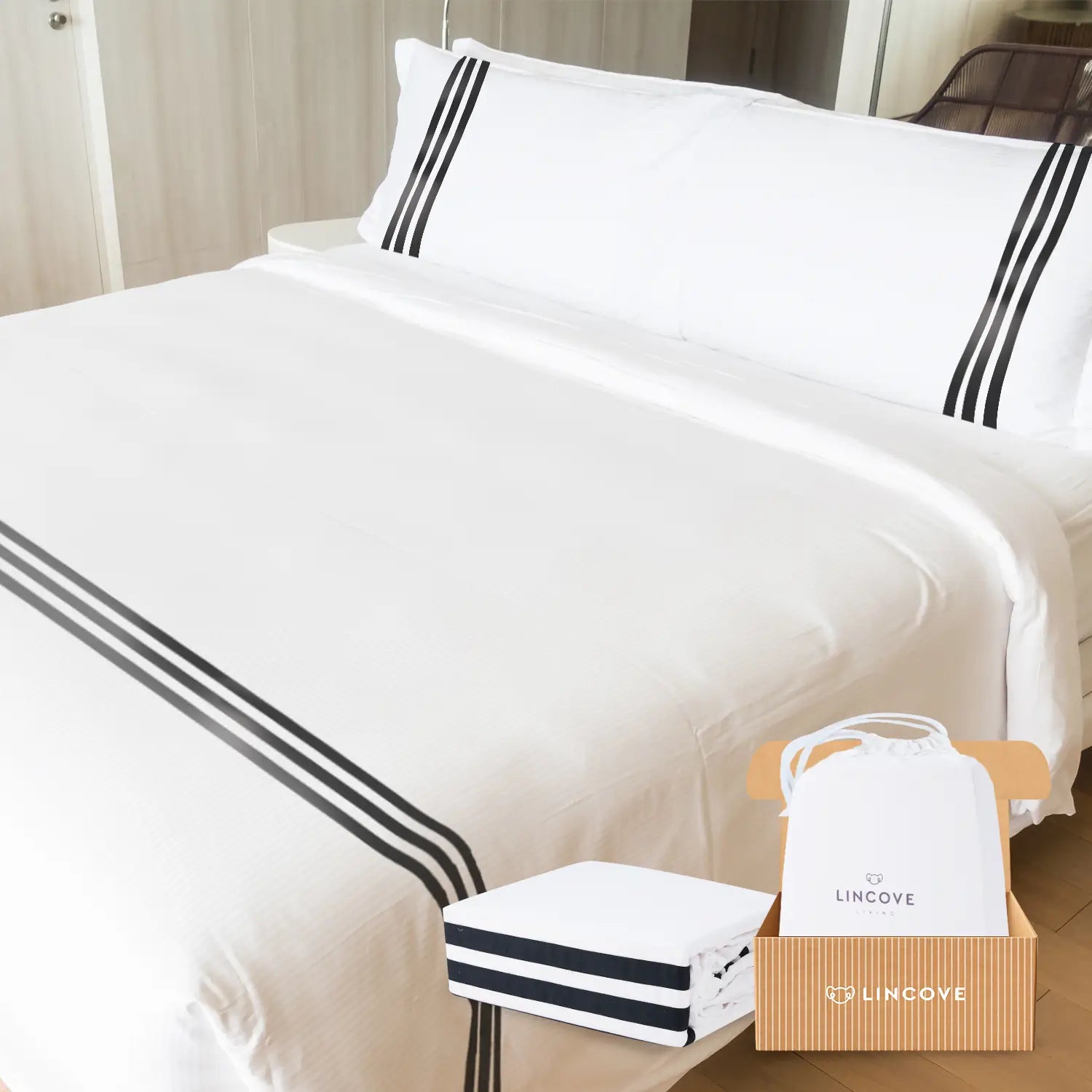 Tropez 100% Cotton Duvet Cover Set