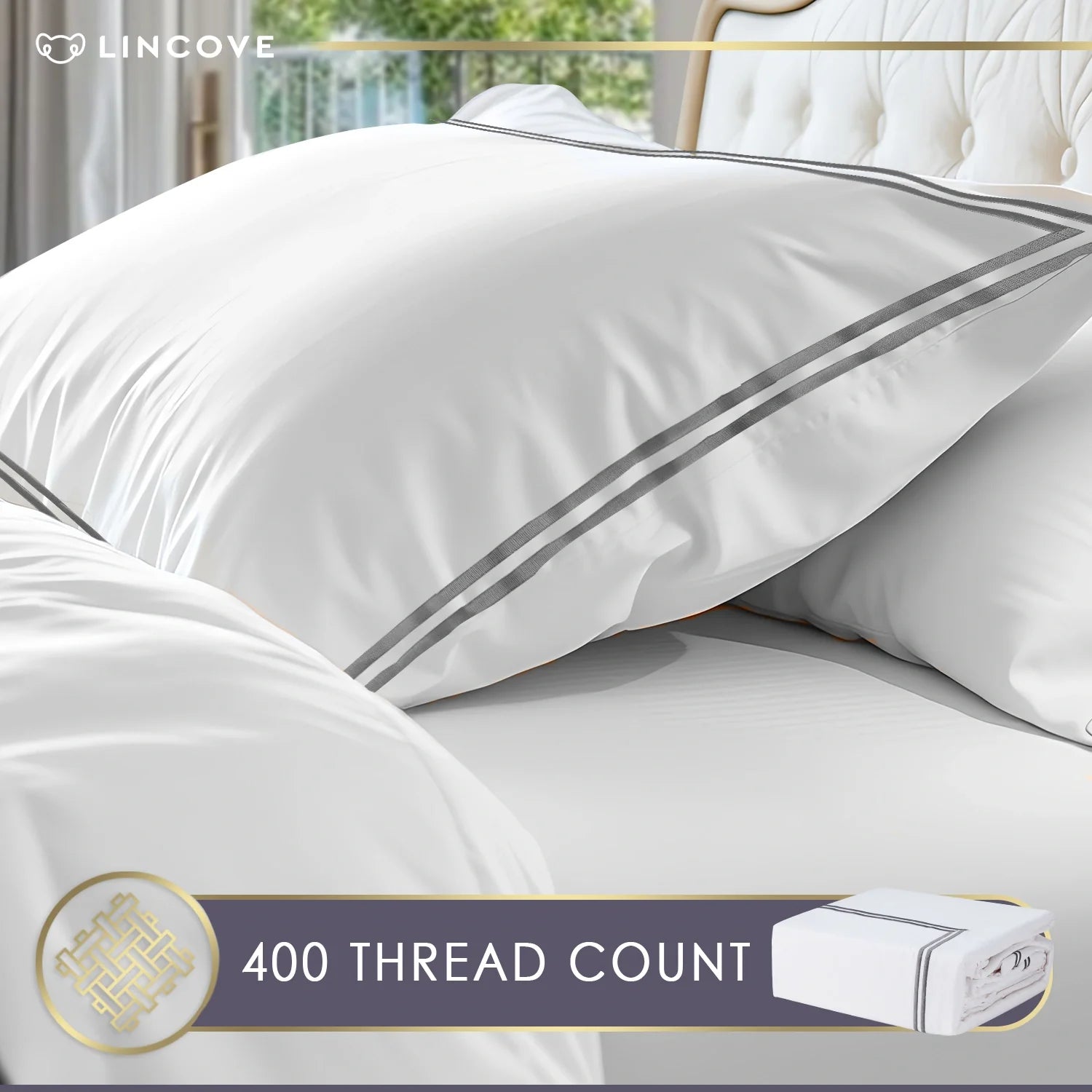 Tropez 100% Cotton Duvet Cover Set