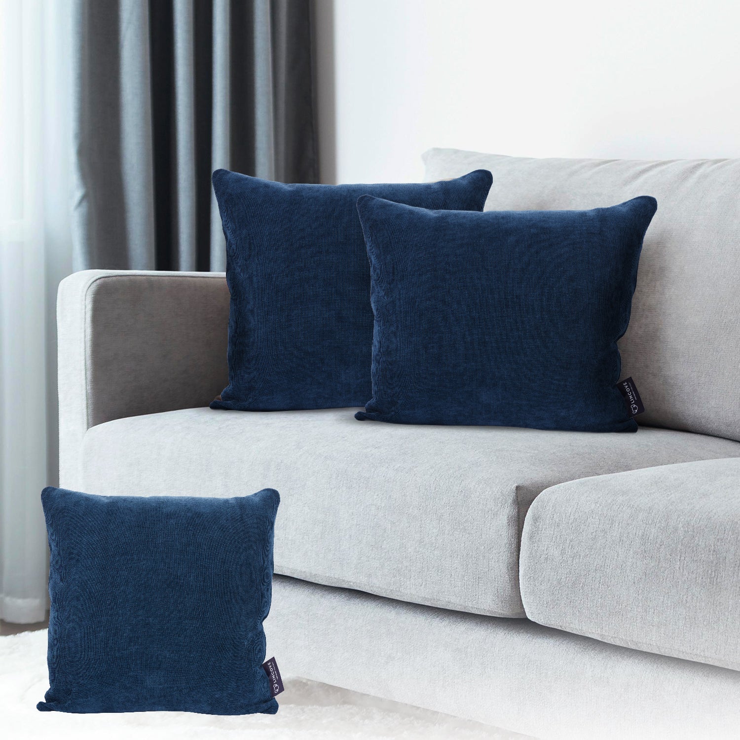 Pinpoint Cobalt Blue Pillow Cover