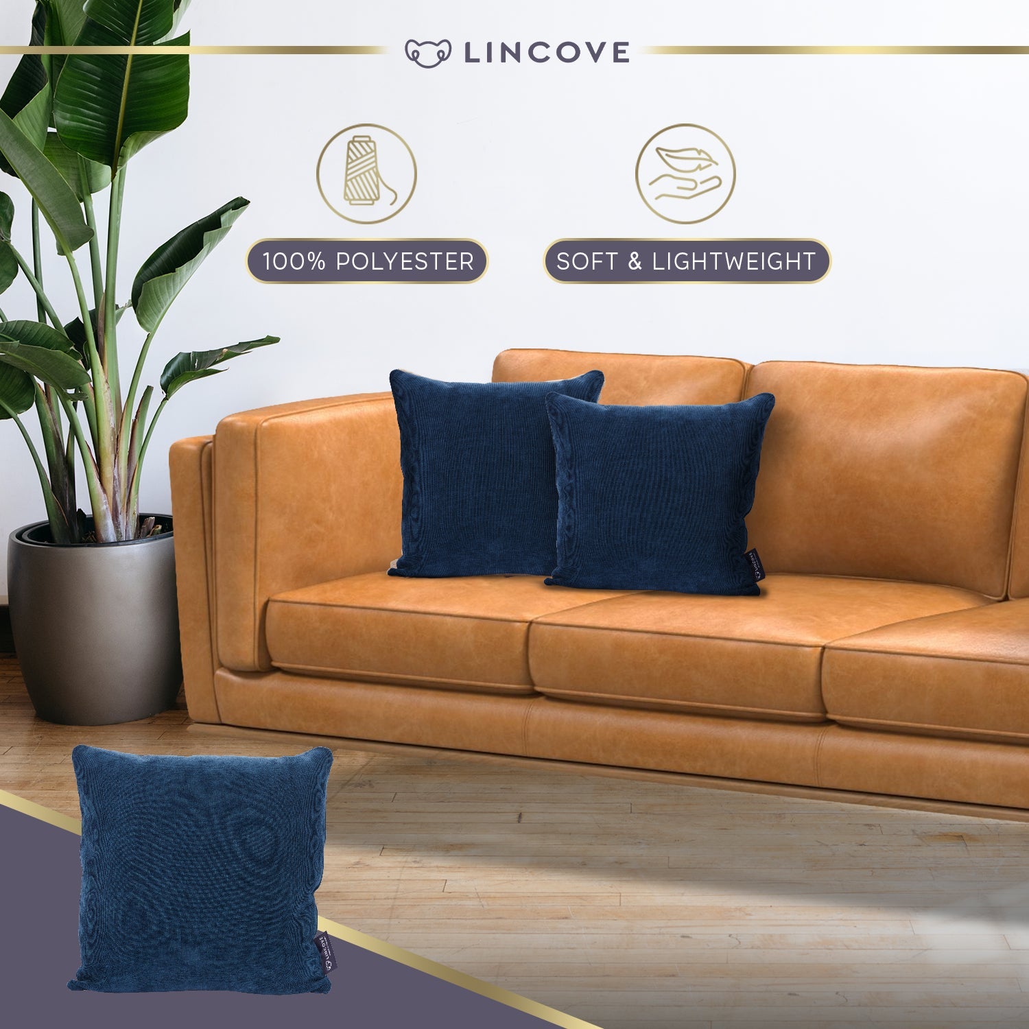 Pinpoint Cobalt Blue Pillow Cover