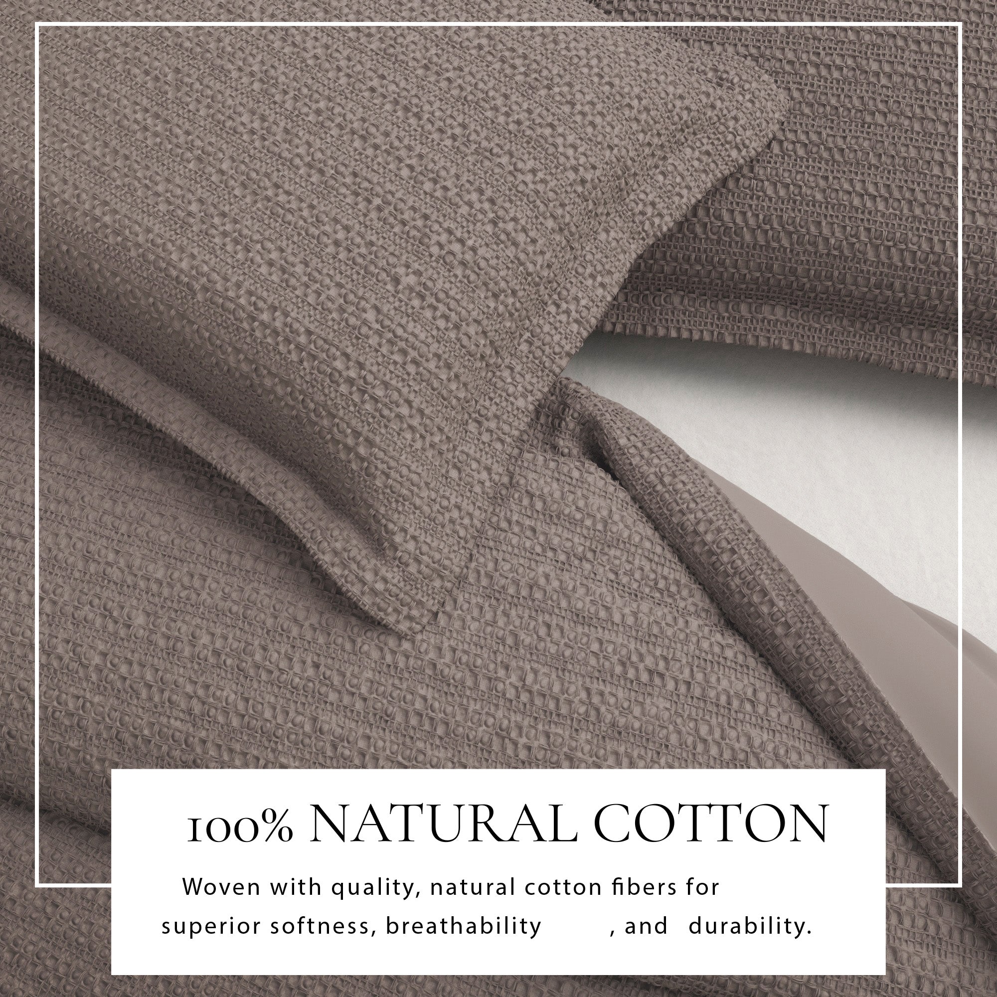 100% Cotton Honeycomb Waffle Duvet Set - Mattea Collection