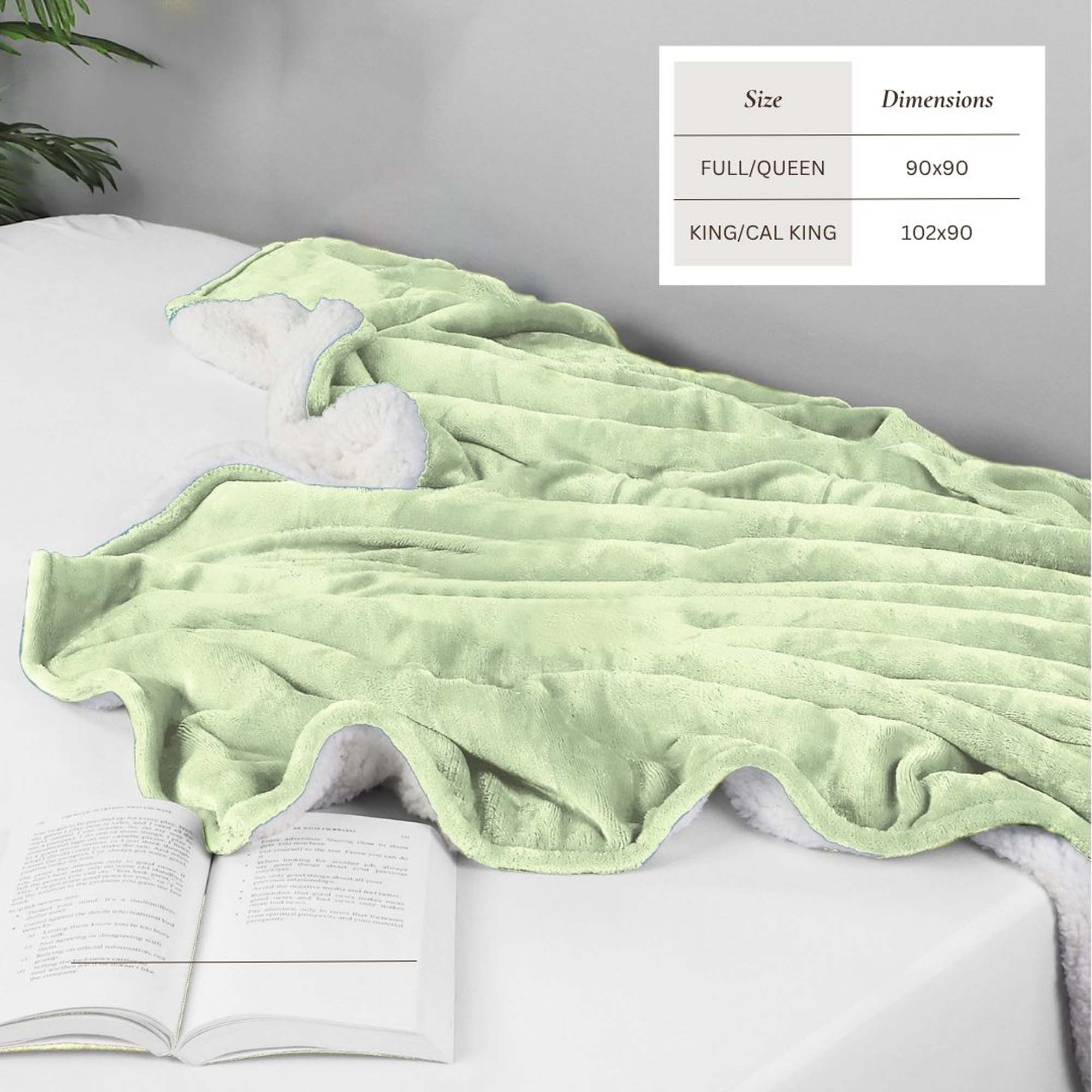 Velvet Plush Sherpa Bed Blanket - Sherpa Fleece Collection